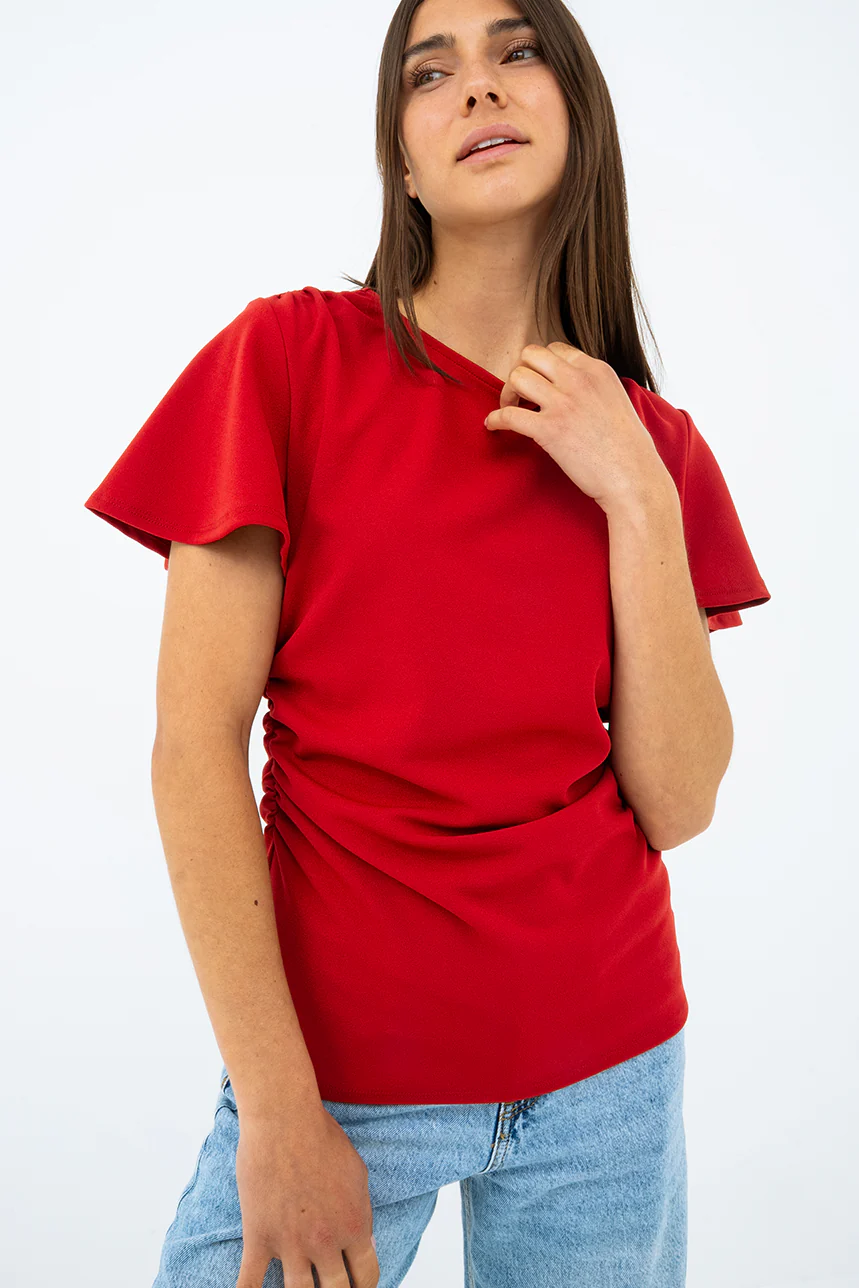 Le t-shirt uni manche courte évasée - Image 4