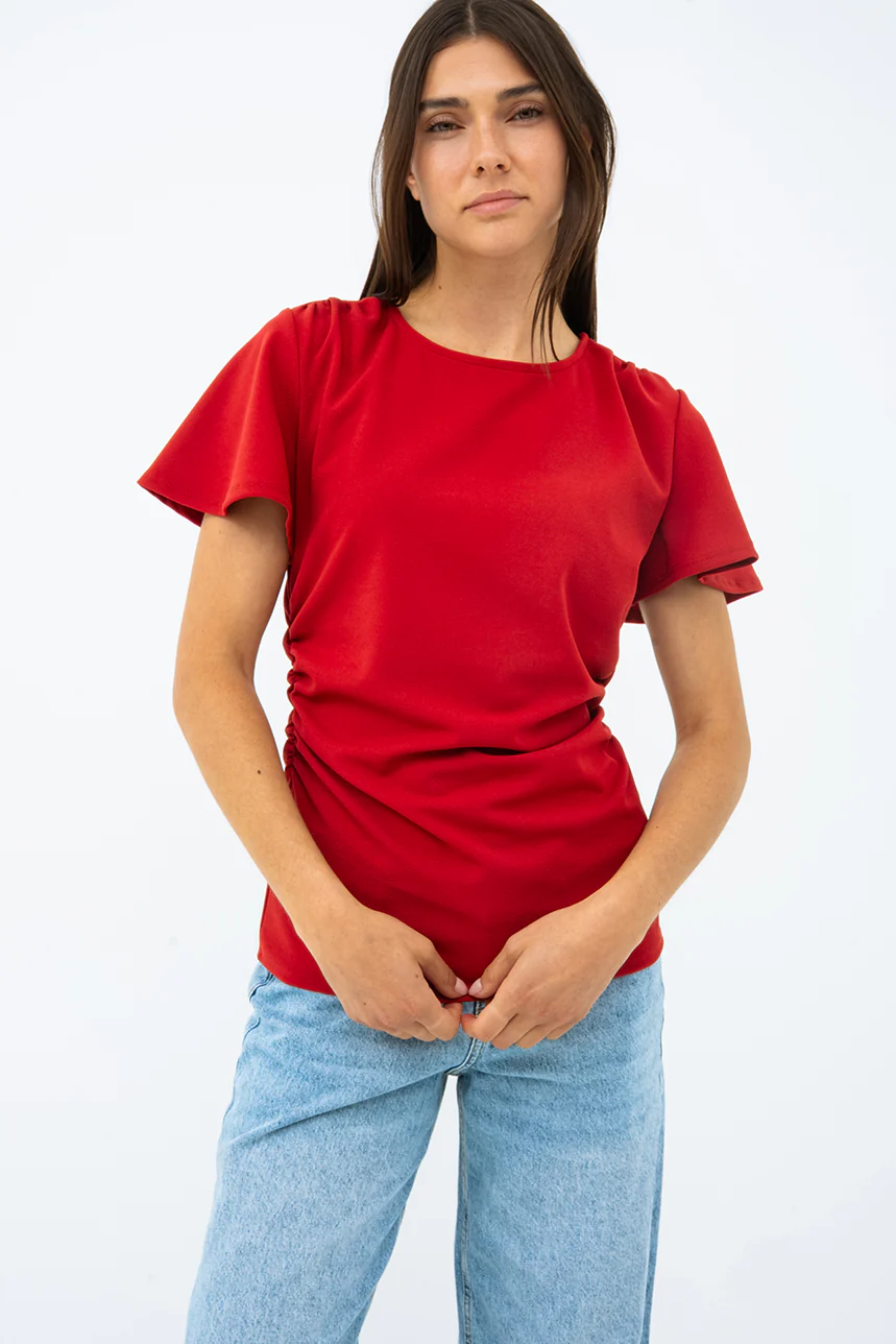 Le t-shirt uni manche courte évasée - Image 5