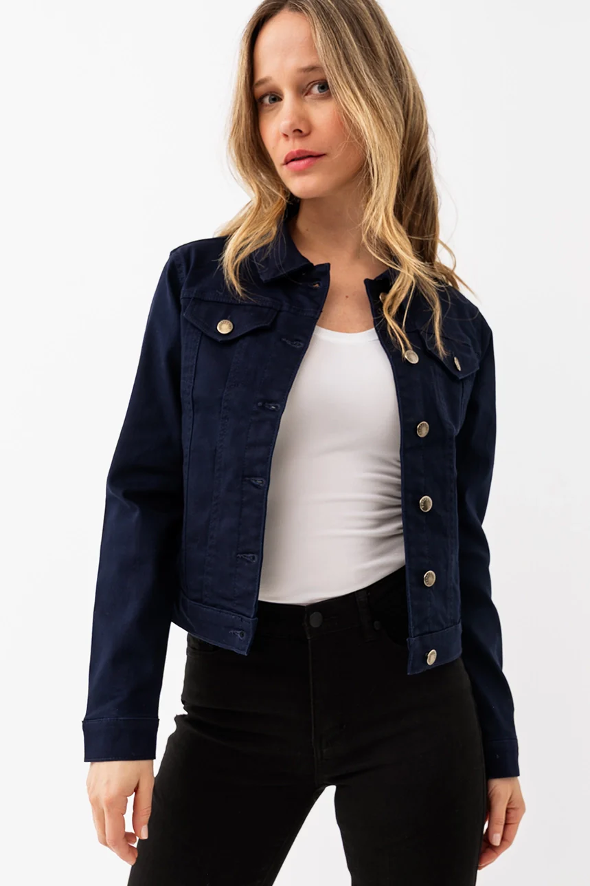 La veste en denim de couleur - Image 5