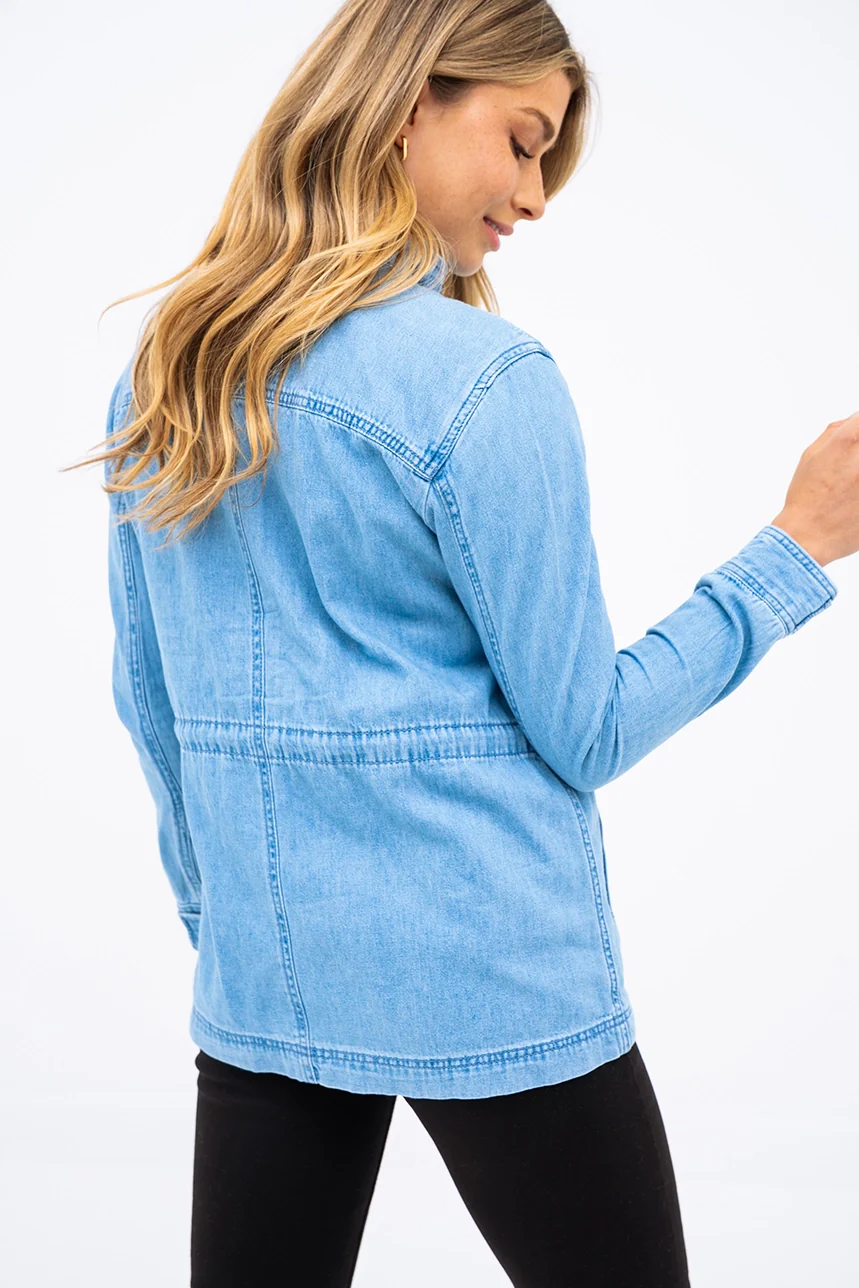 Le manteau en denim zippé - Image 5