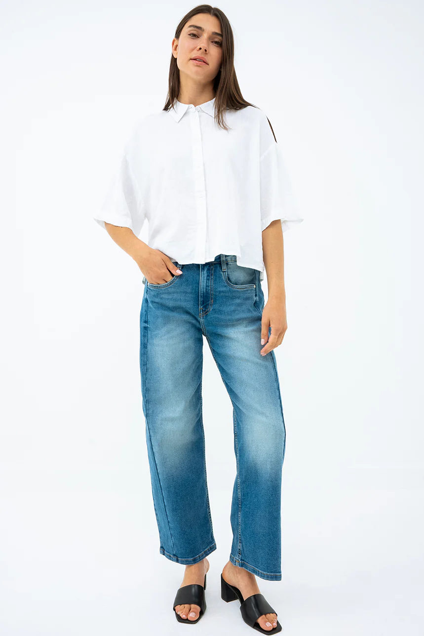 Le jeans taille haute jambe large par Suko - Image 6