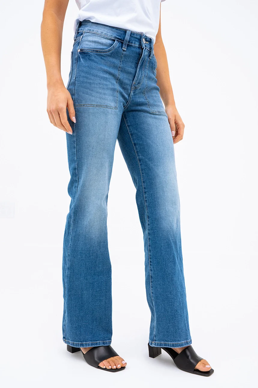 Le jeans taille haute jambe large par Suko - Image 2