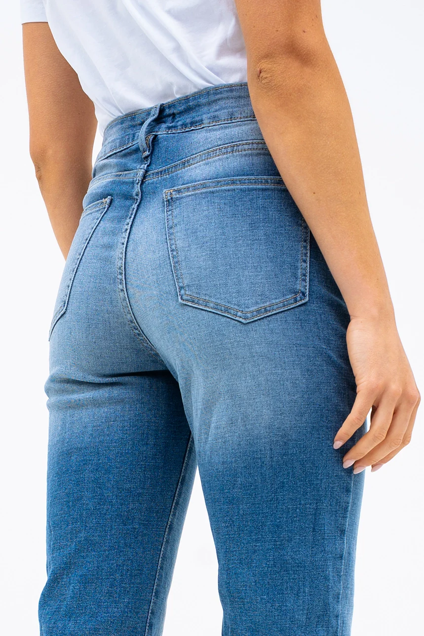 Le jeans taille haute jambe large par Suko - Image 3