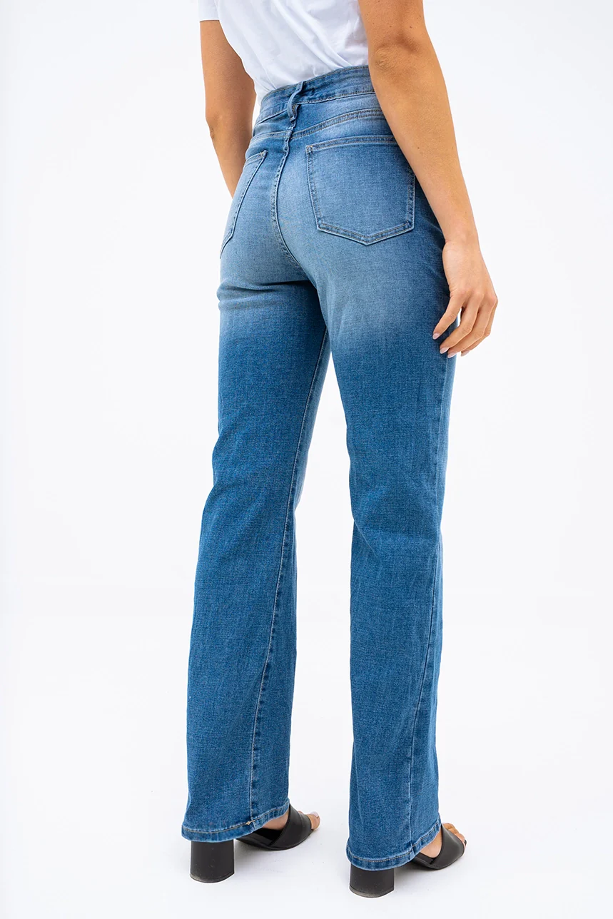 Le jeans taille haute jambe large par Suko - Image 4