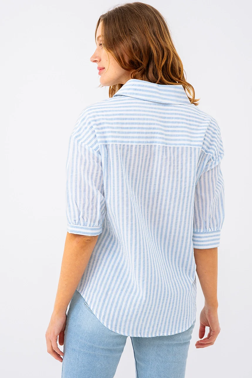 La blouse manches courtes rayé - Image 4