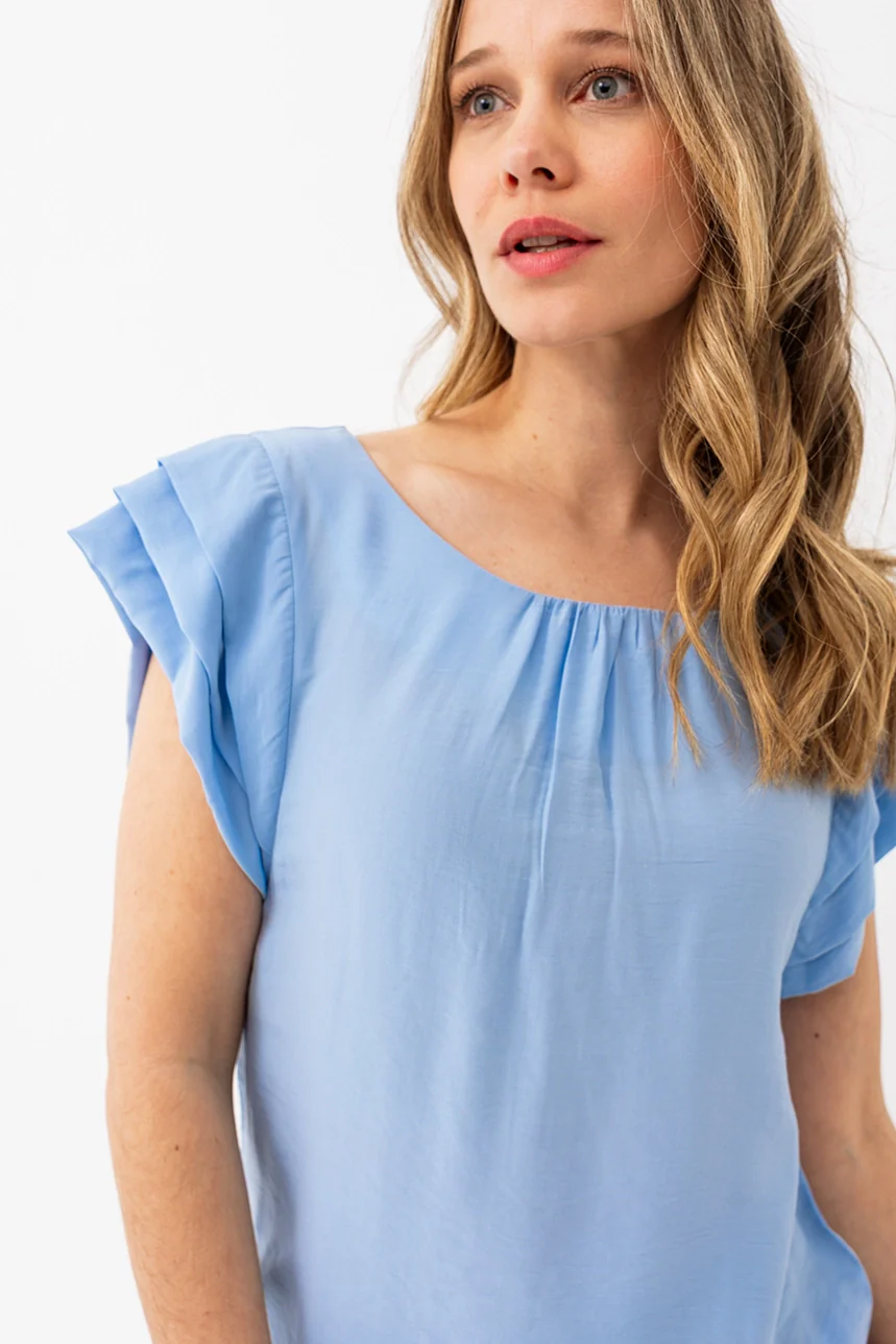 La blouse à mancherons unie - Image 2