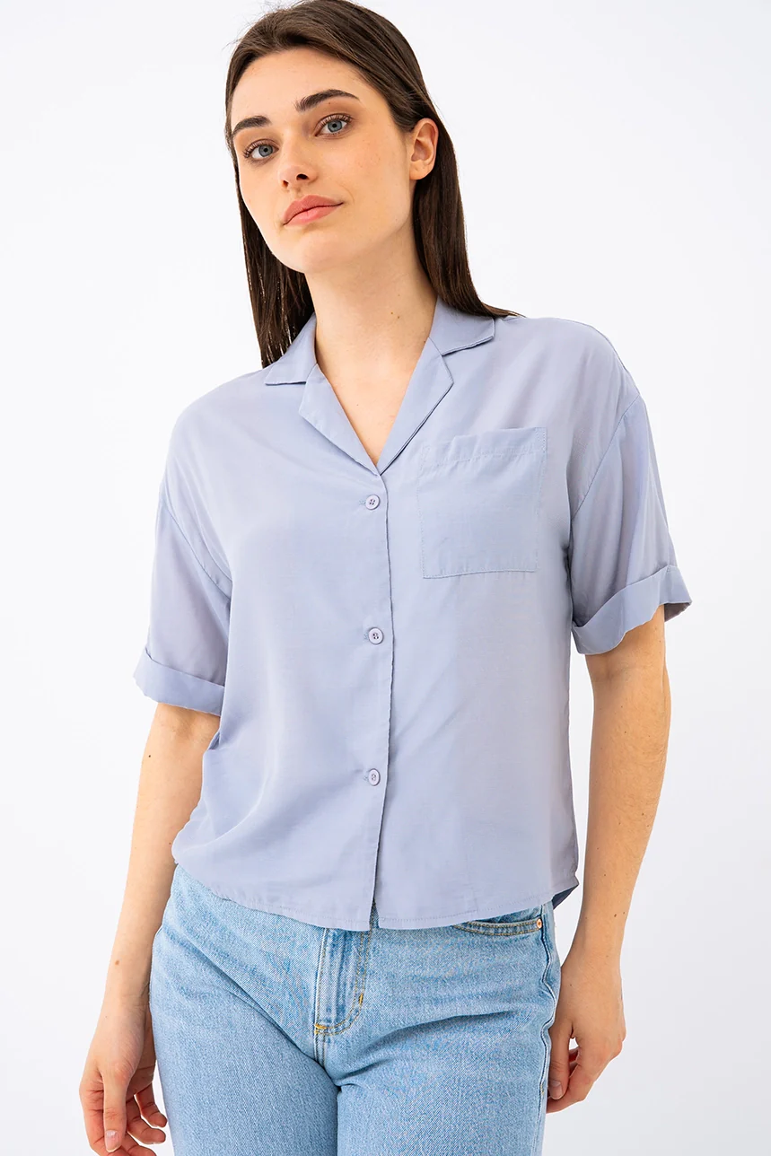 La blouse courte unie - Image 5