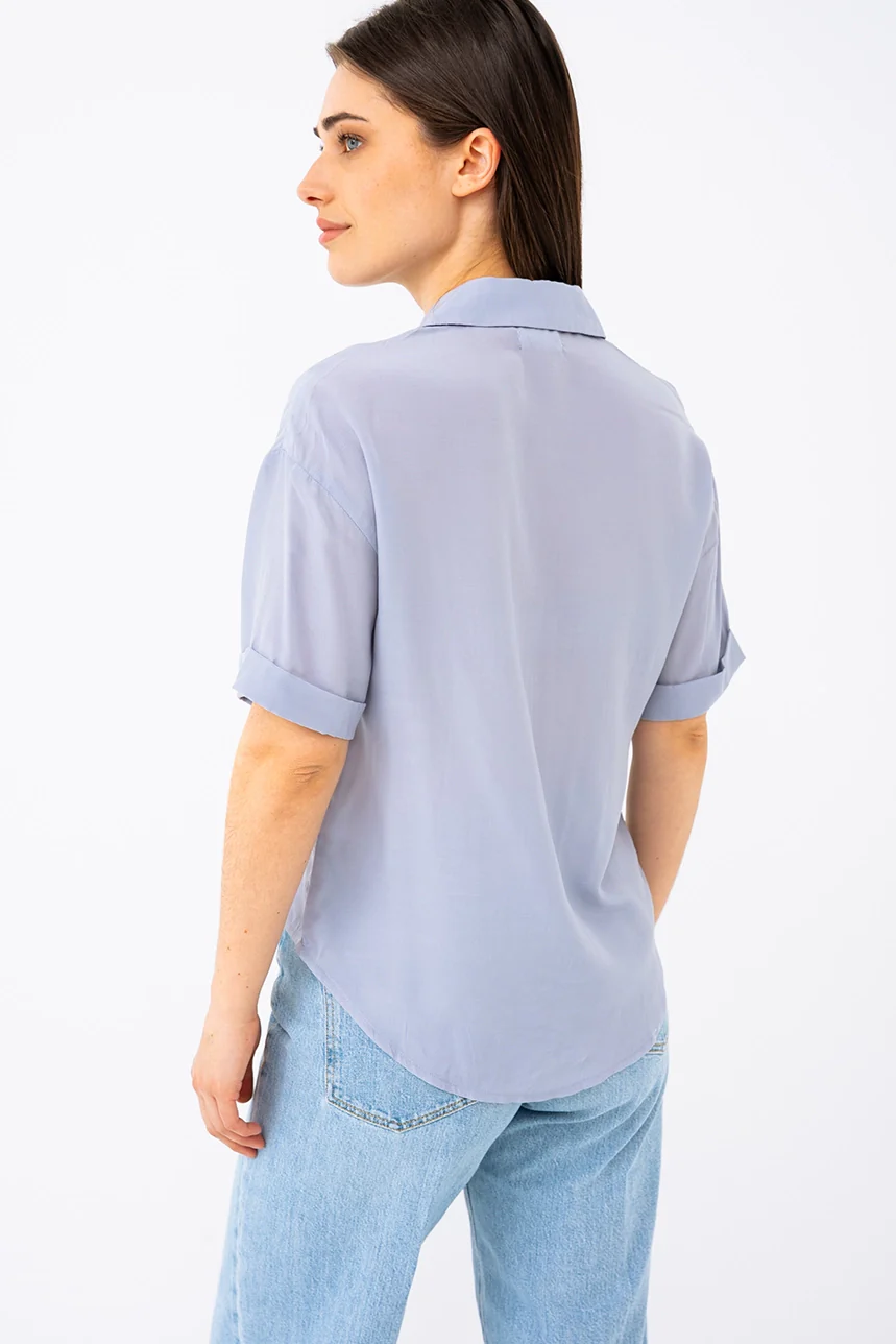 La blouse courte unie - Image 7