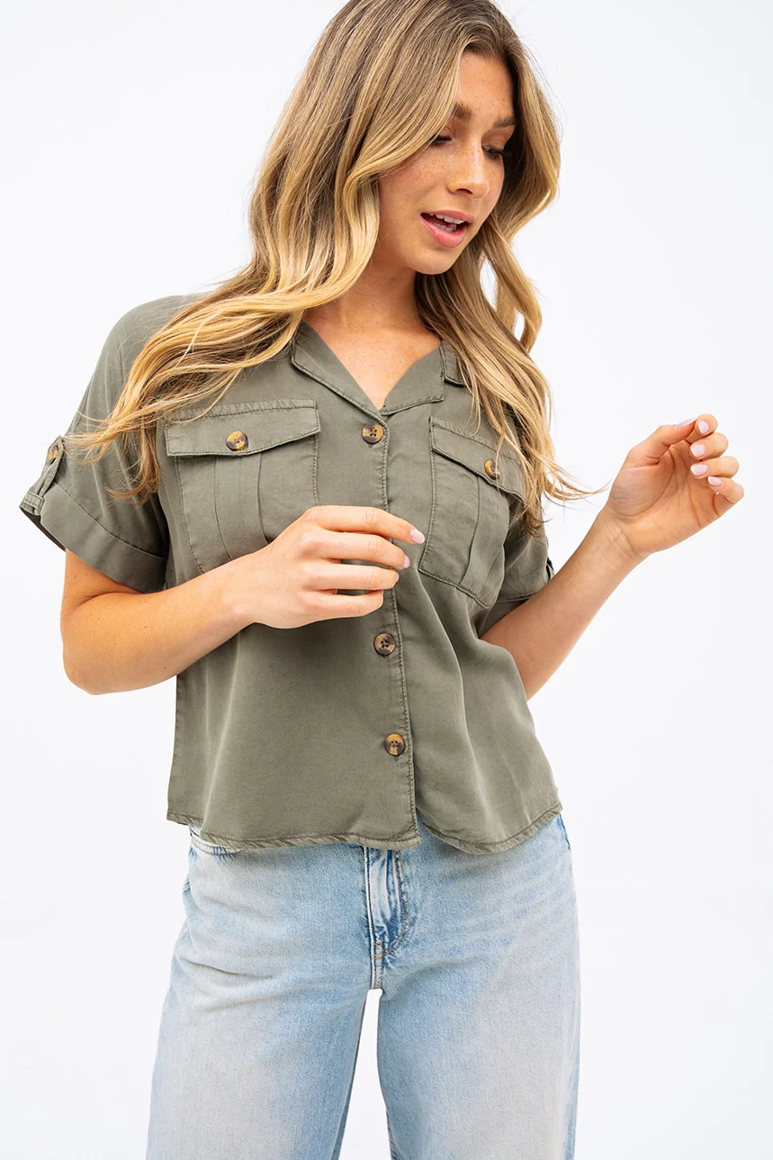 La blouse courte à boutons - Image 2