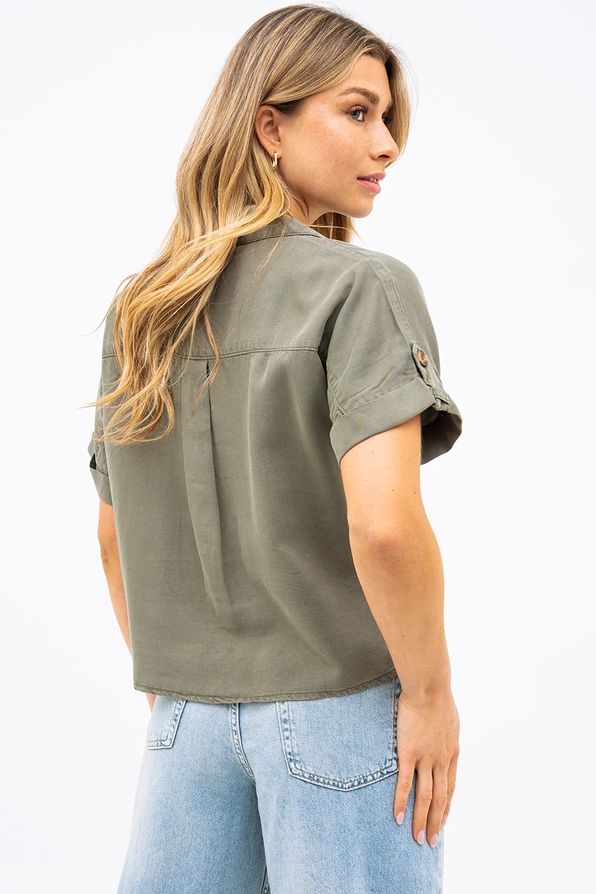 La blouse courte à boutons - Image 3