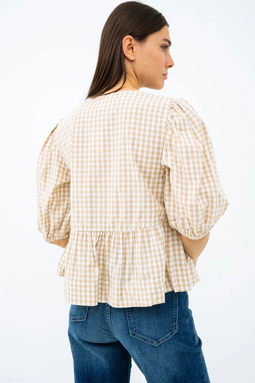 La blouse légère à carreaux - Image 3