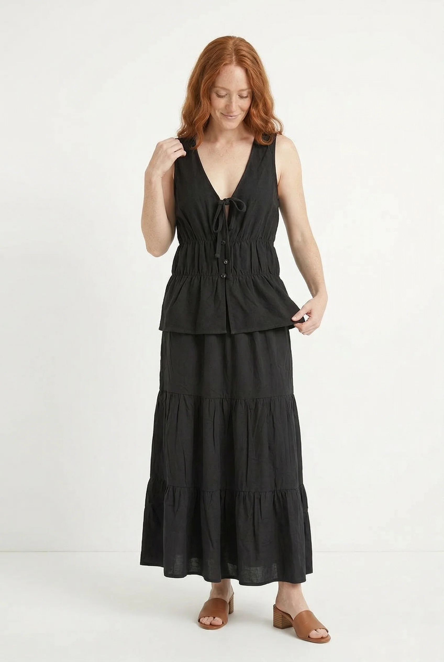La camisole veste à boucle en lin - Image 3