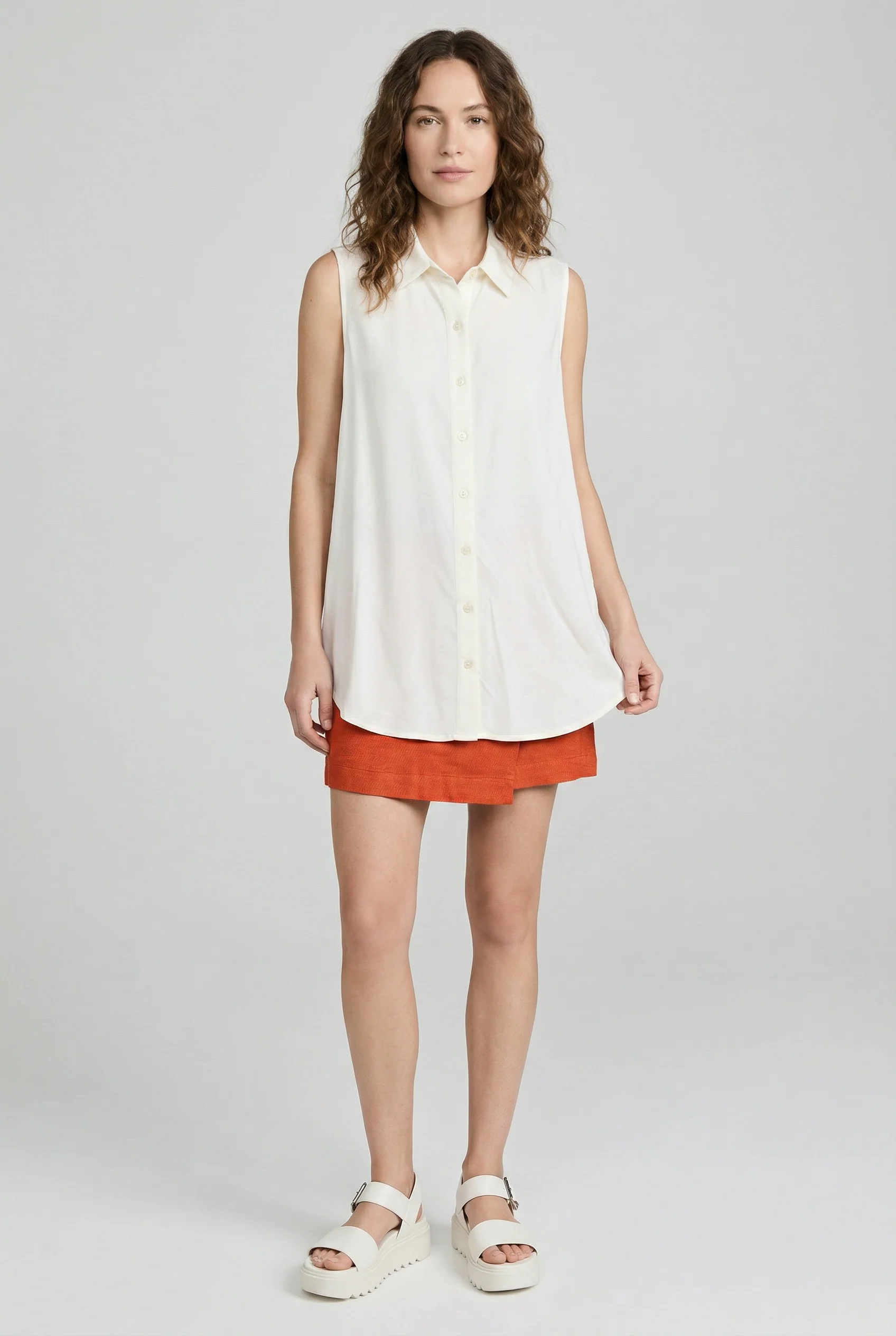 La chemise unie ample sans manches - Image 2