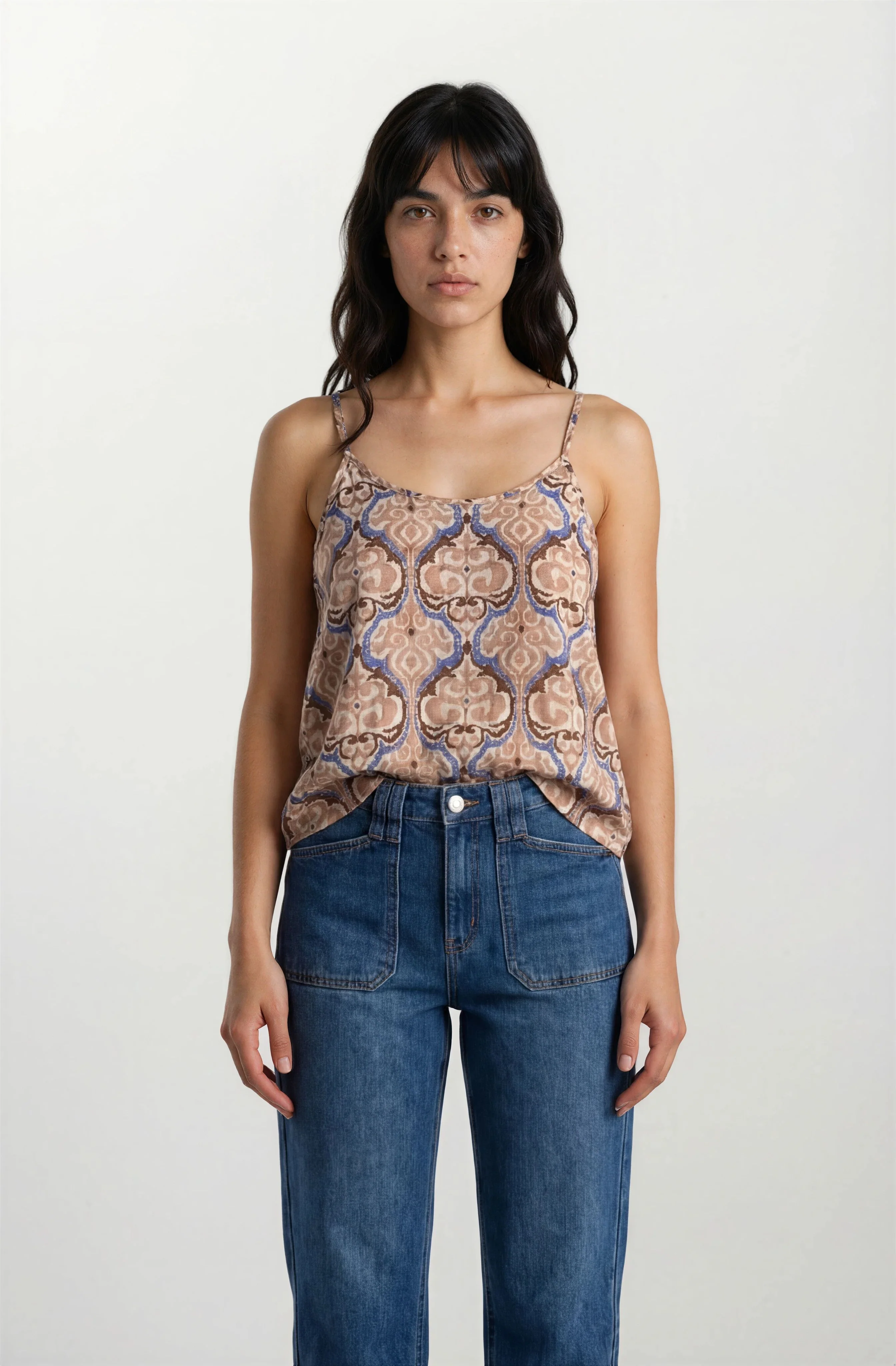La camisole fluide à motif et à fine bretelle - Image 3