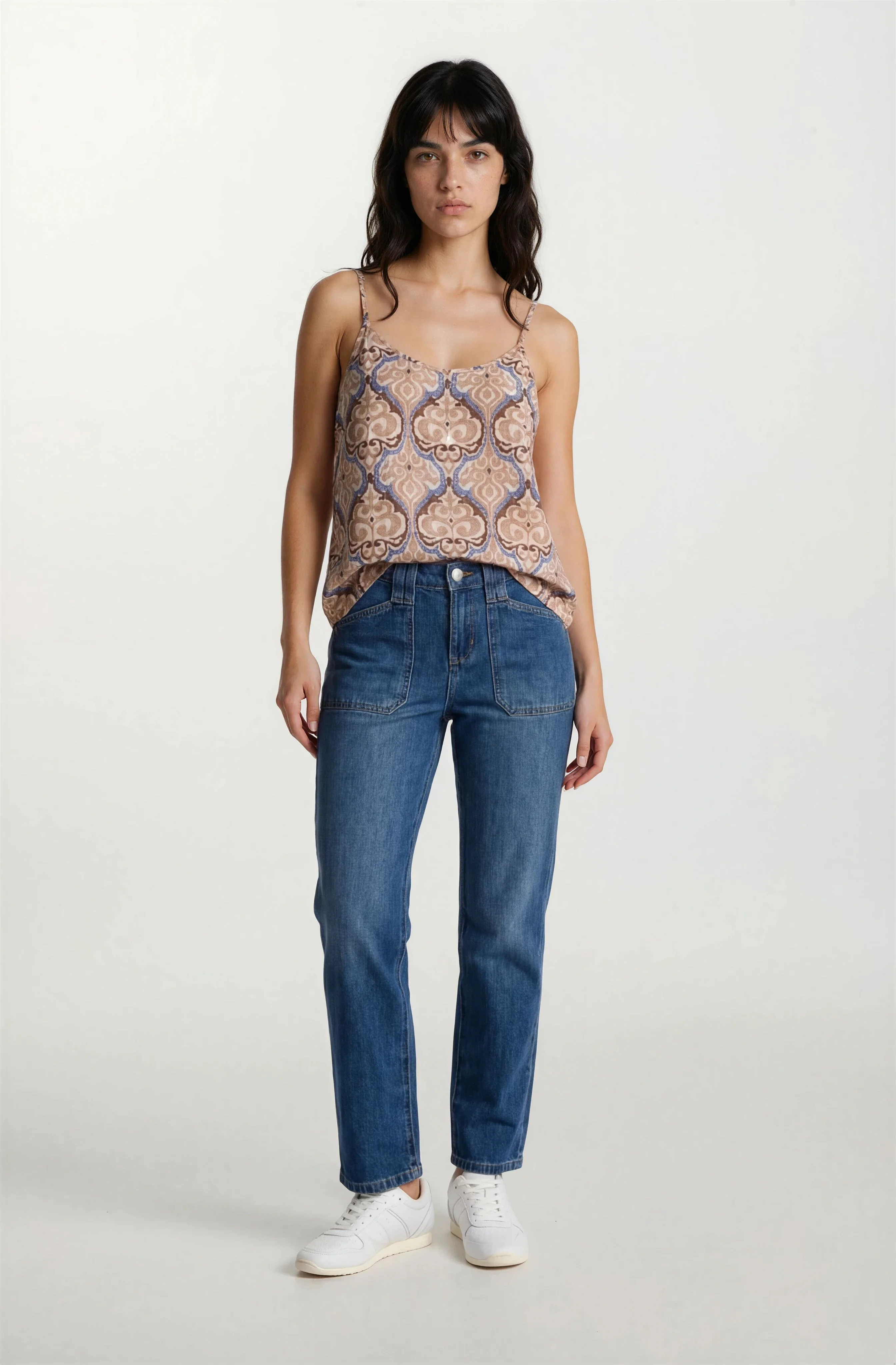 La camisole fluide à motif et à fine bretelle - Image 4