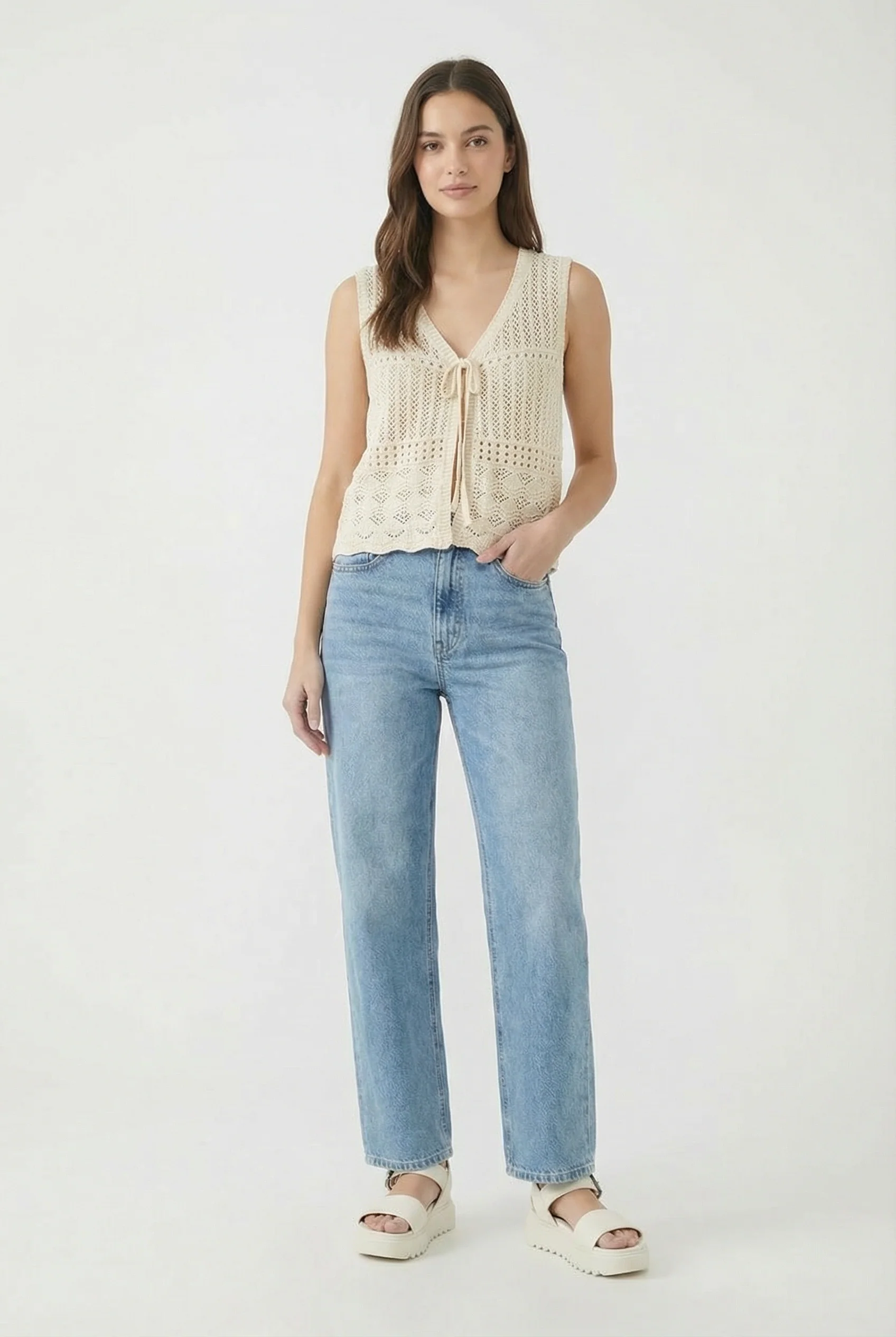 Le cardigan sans manche en maille - Image 2