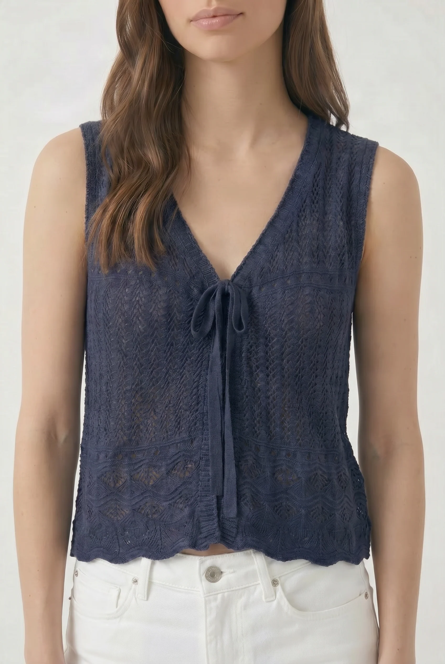 Le cardigan sans manche en maille - Image 5