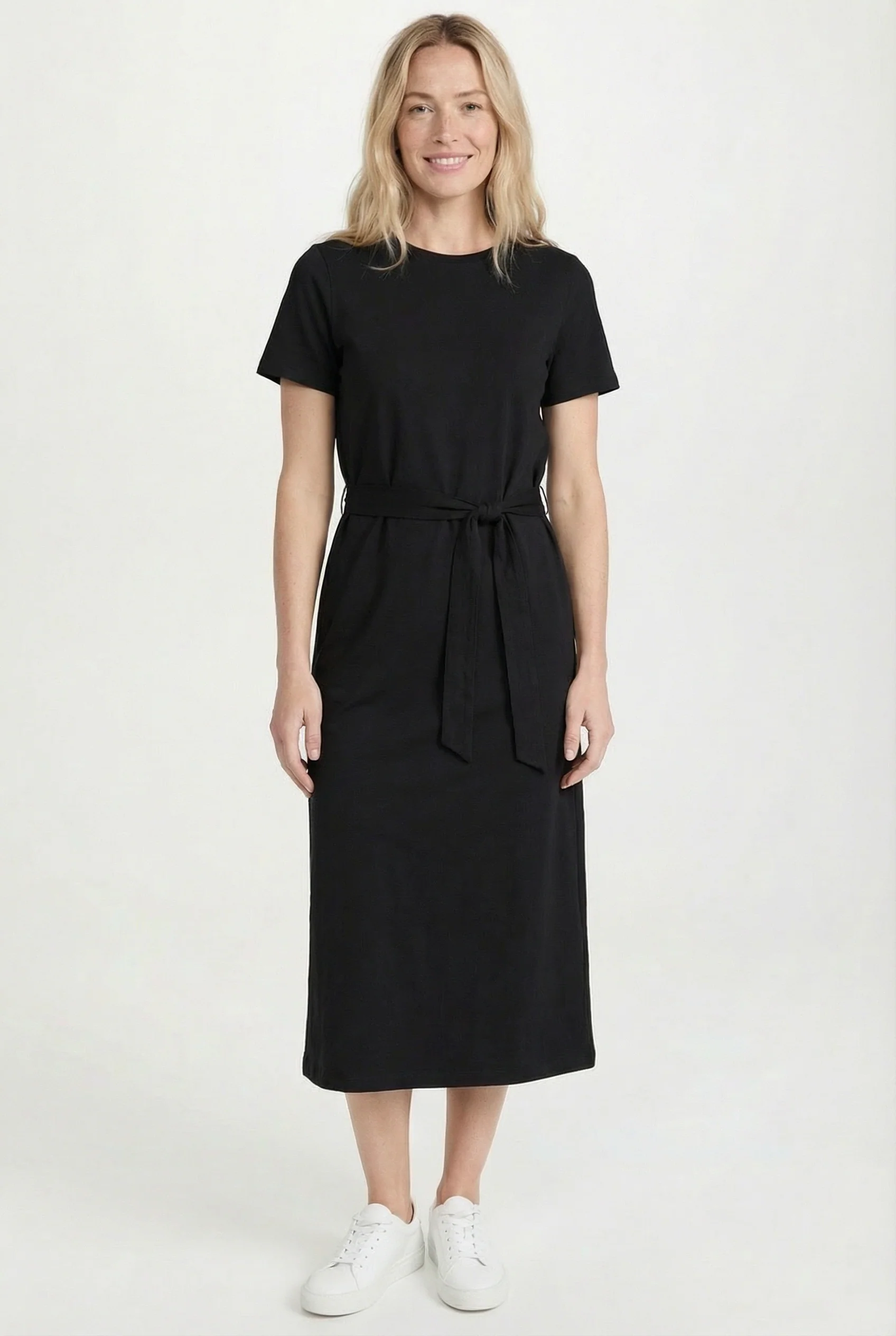 La robe t-shirt midi avec ceinture à nouer - Image 2