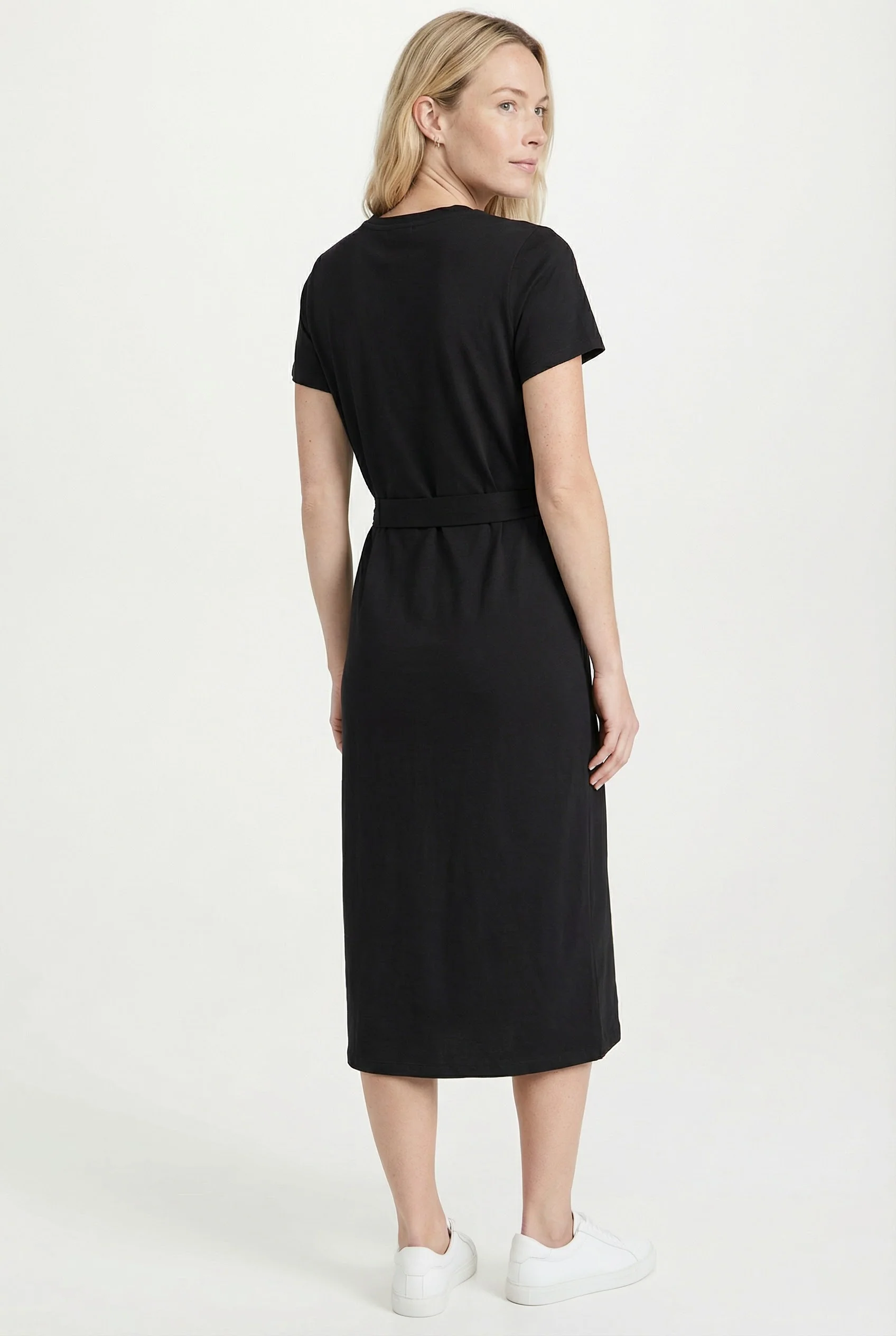 La robe t-shirt midi avec ceinture à nouer - Image 3