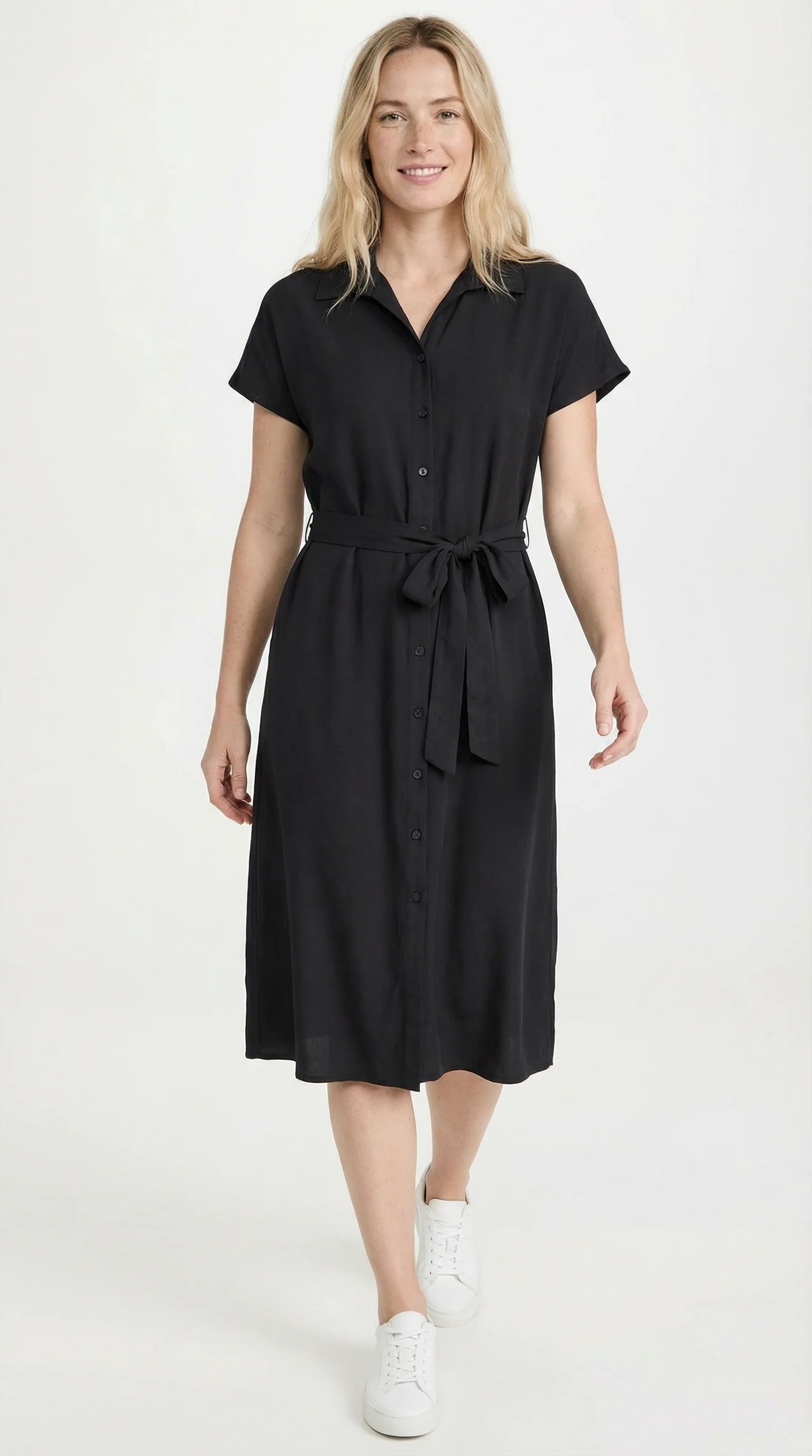La robe chemise midi ceinturée - Image 2