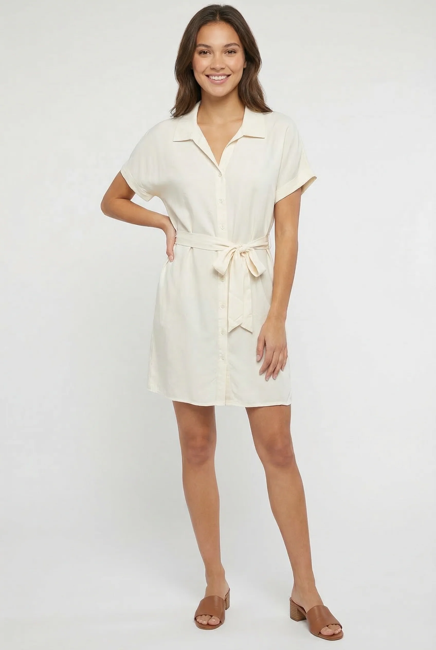 Robe chemise avec ceinture - Image 2