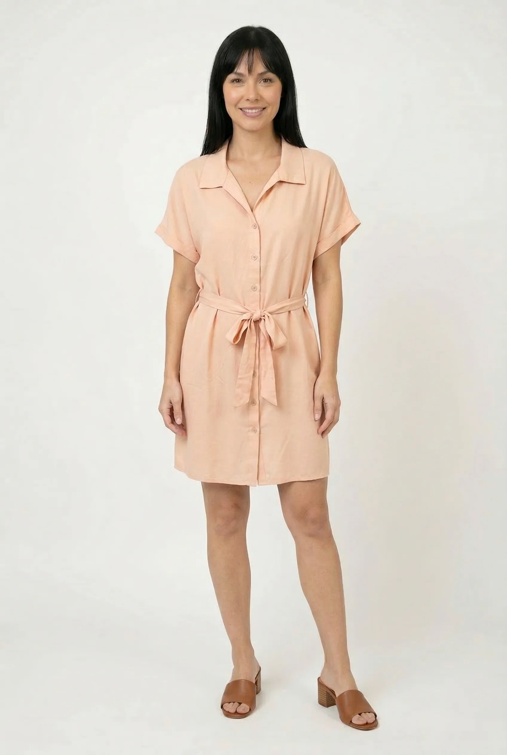 Robe chemise avec ceinture - Image 4