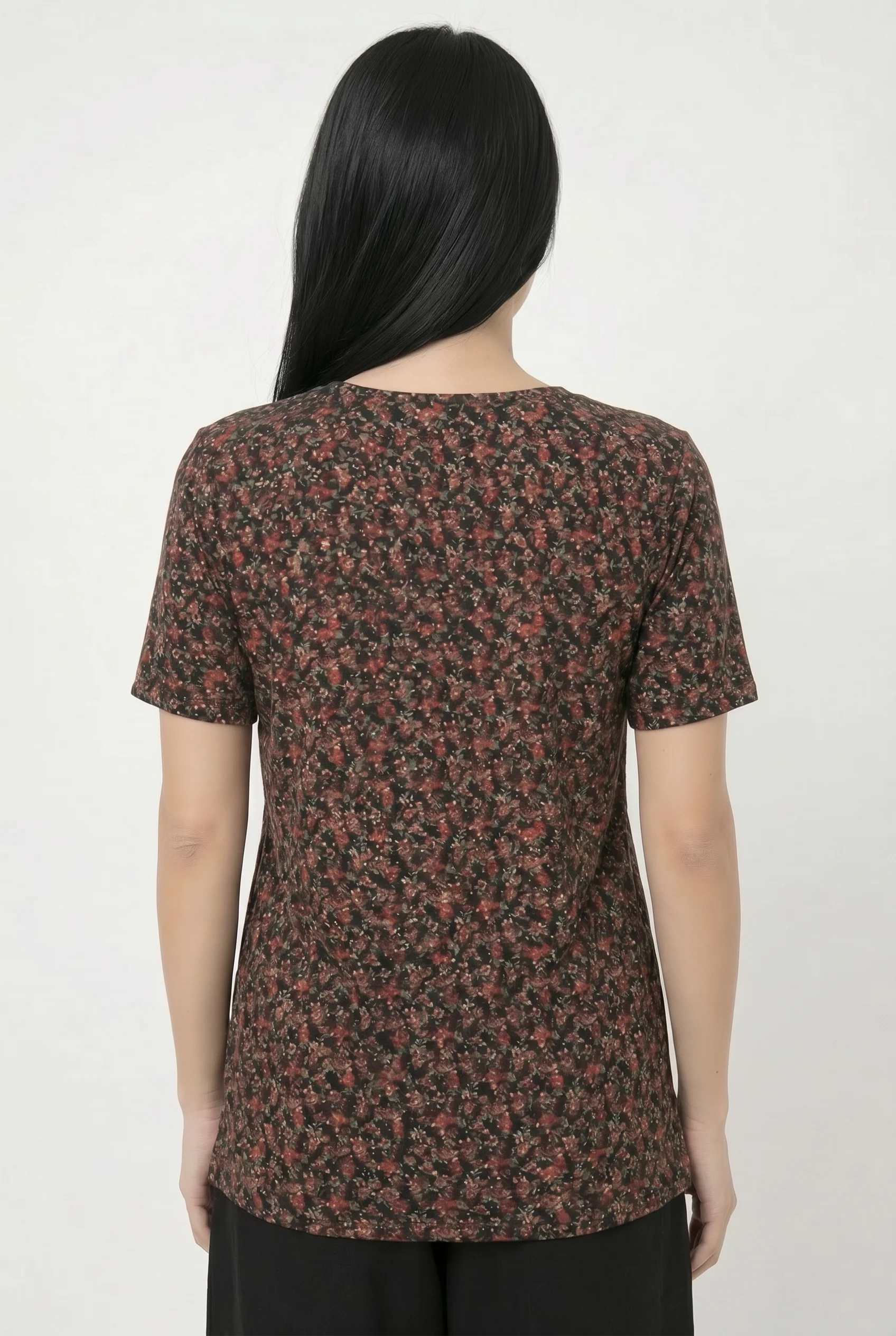 Le t-shirt col en V fleuri - Image 2