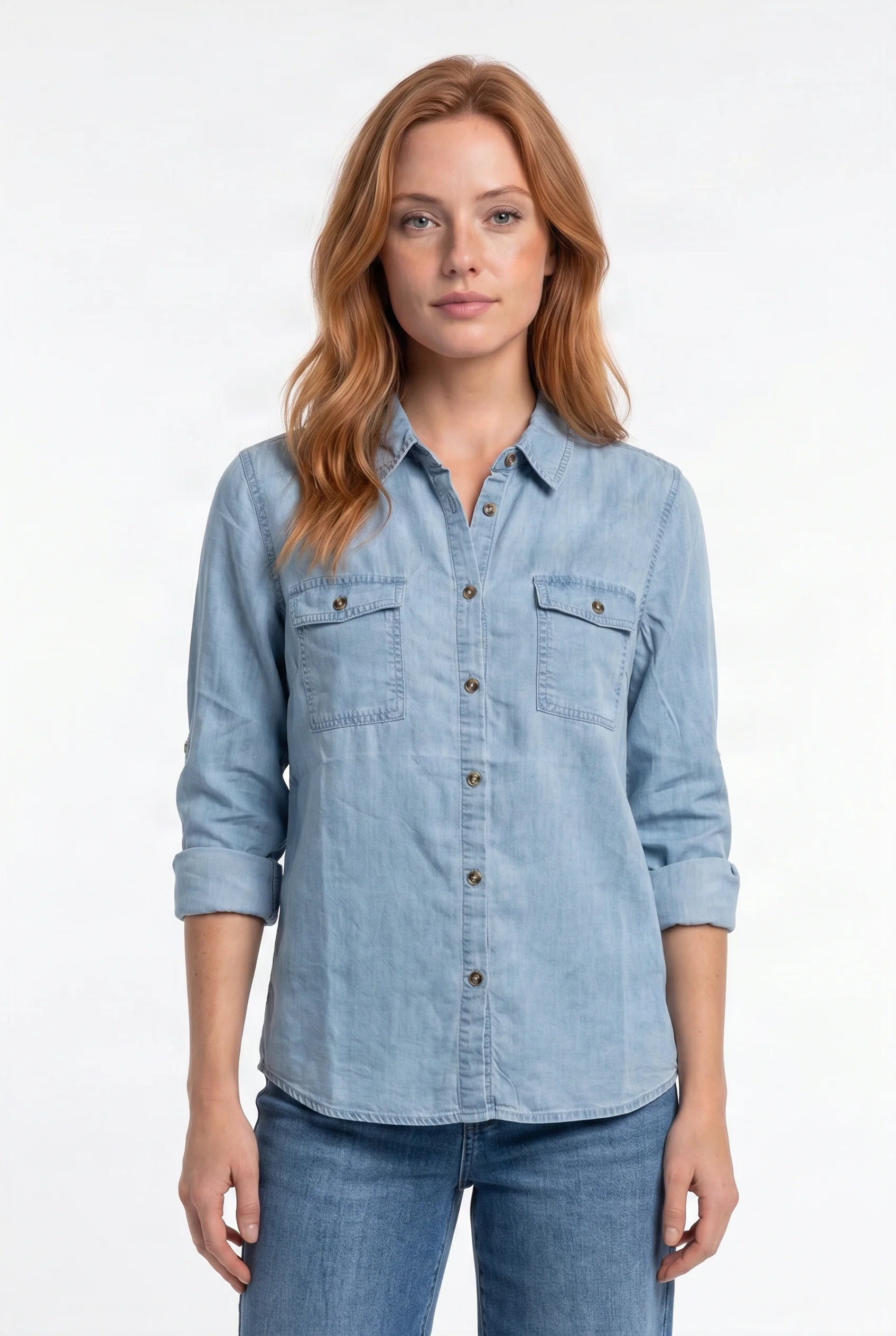 Chemise effet denim légère | Modèle Horizon