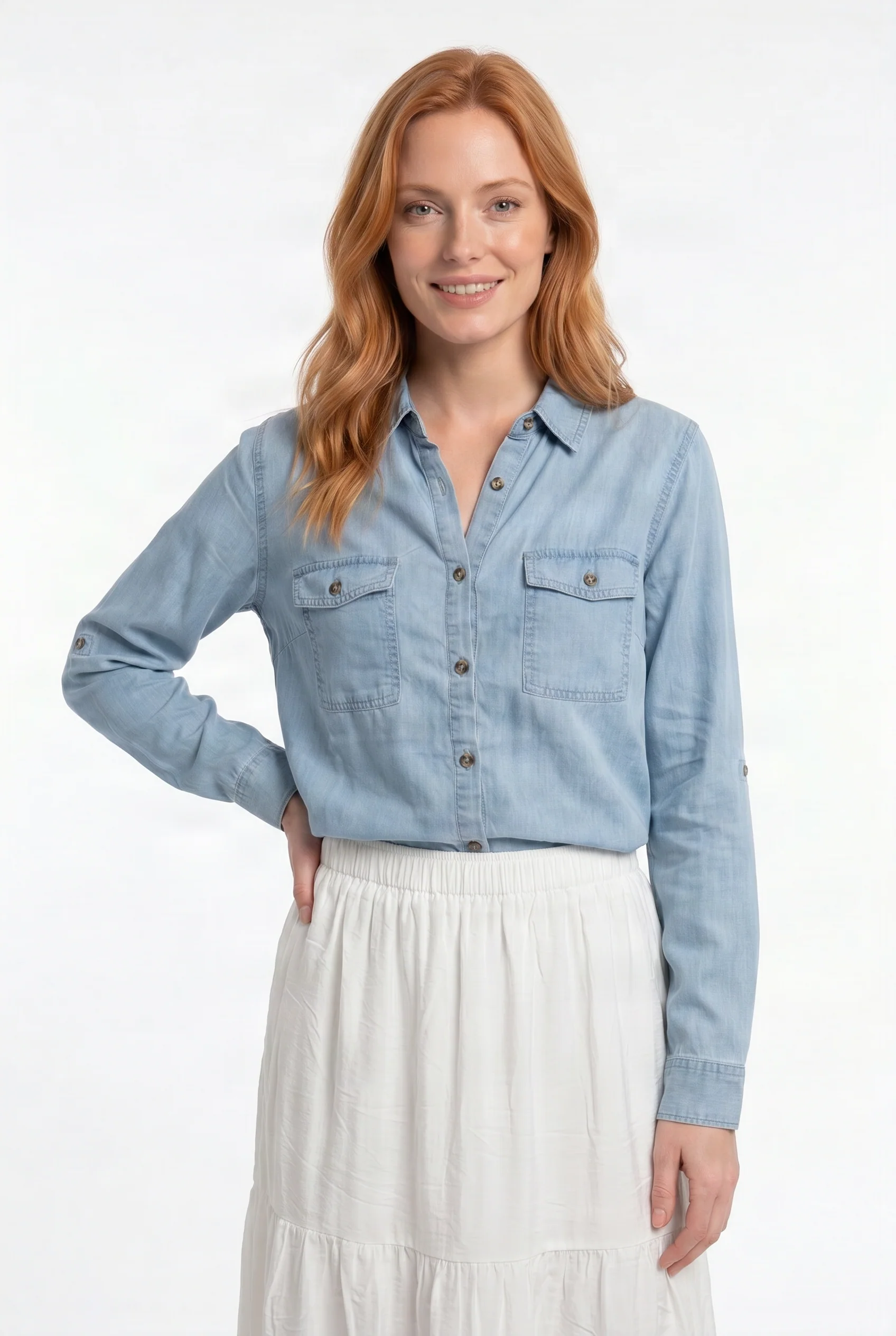 Chemise effet denim légère | Modèle Horizon - Image 3