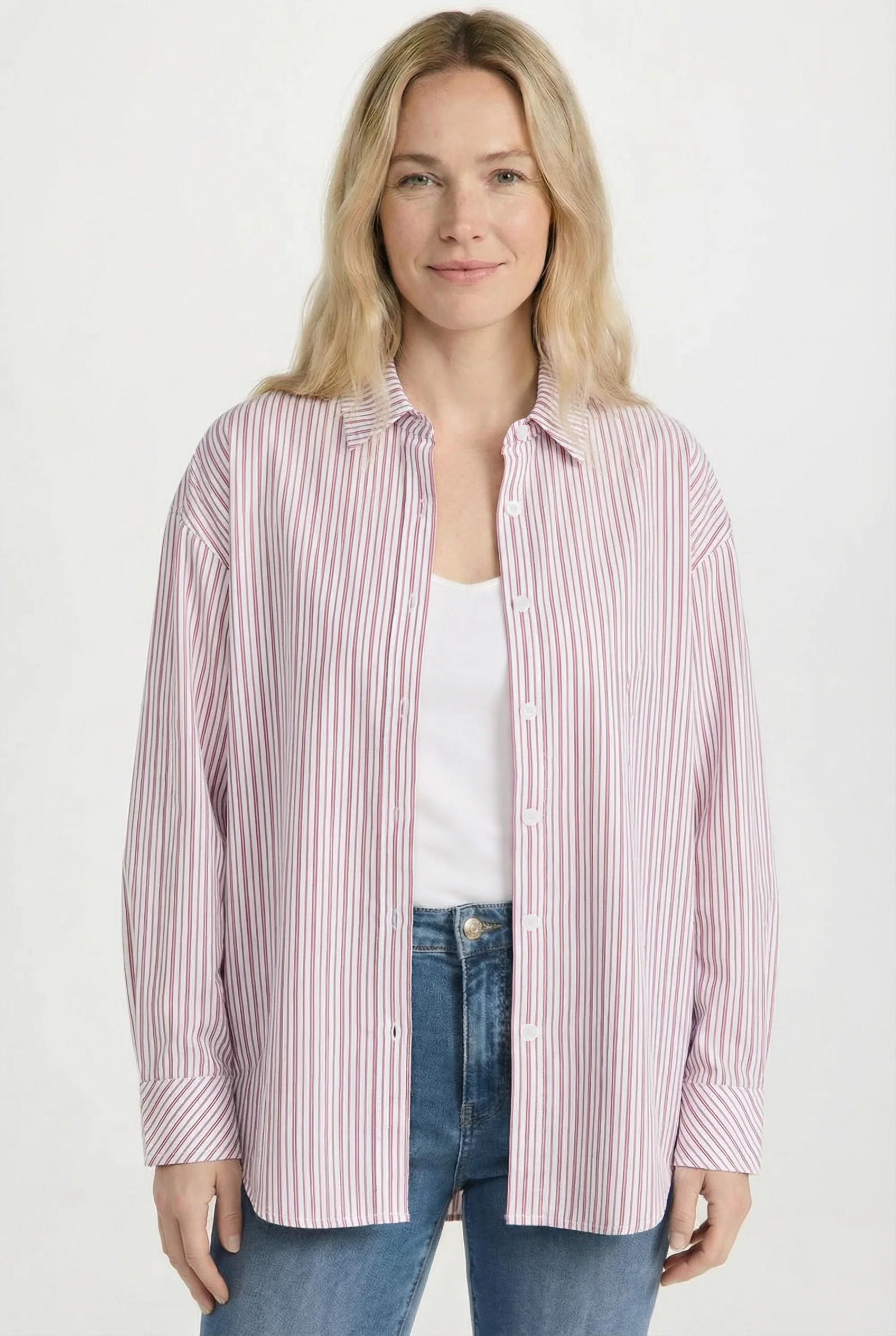 Chemise rayée rouge et blanche - Image 2