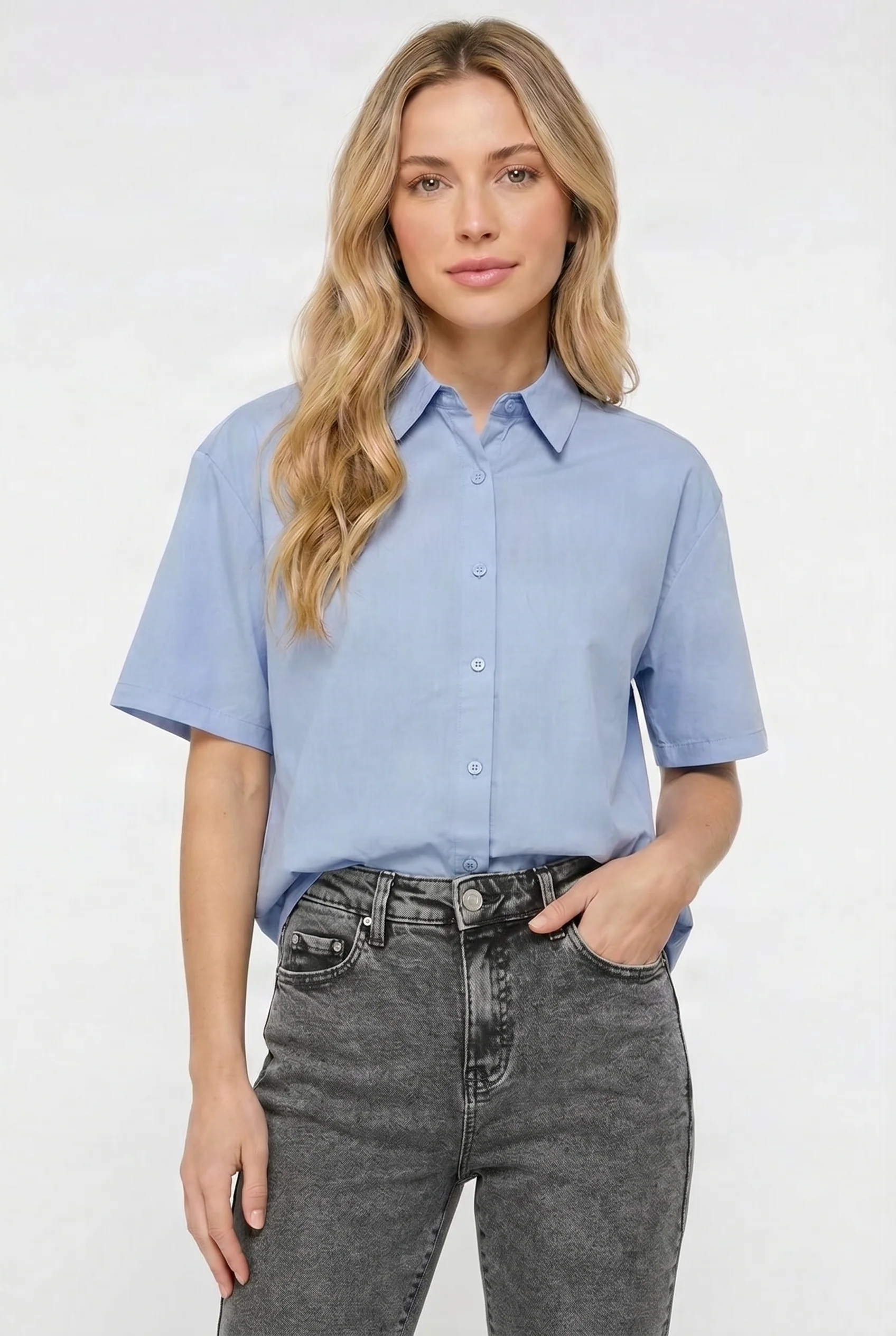 La chemise fluide à manches courtes blanche - Image 5