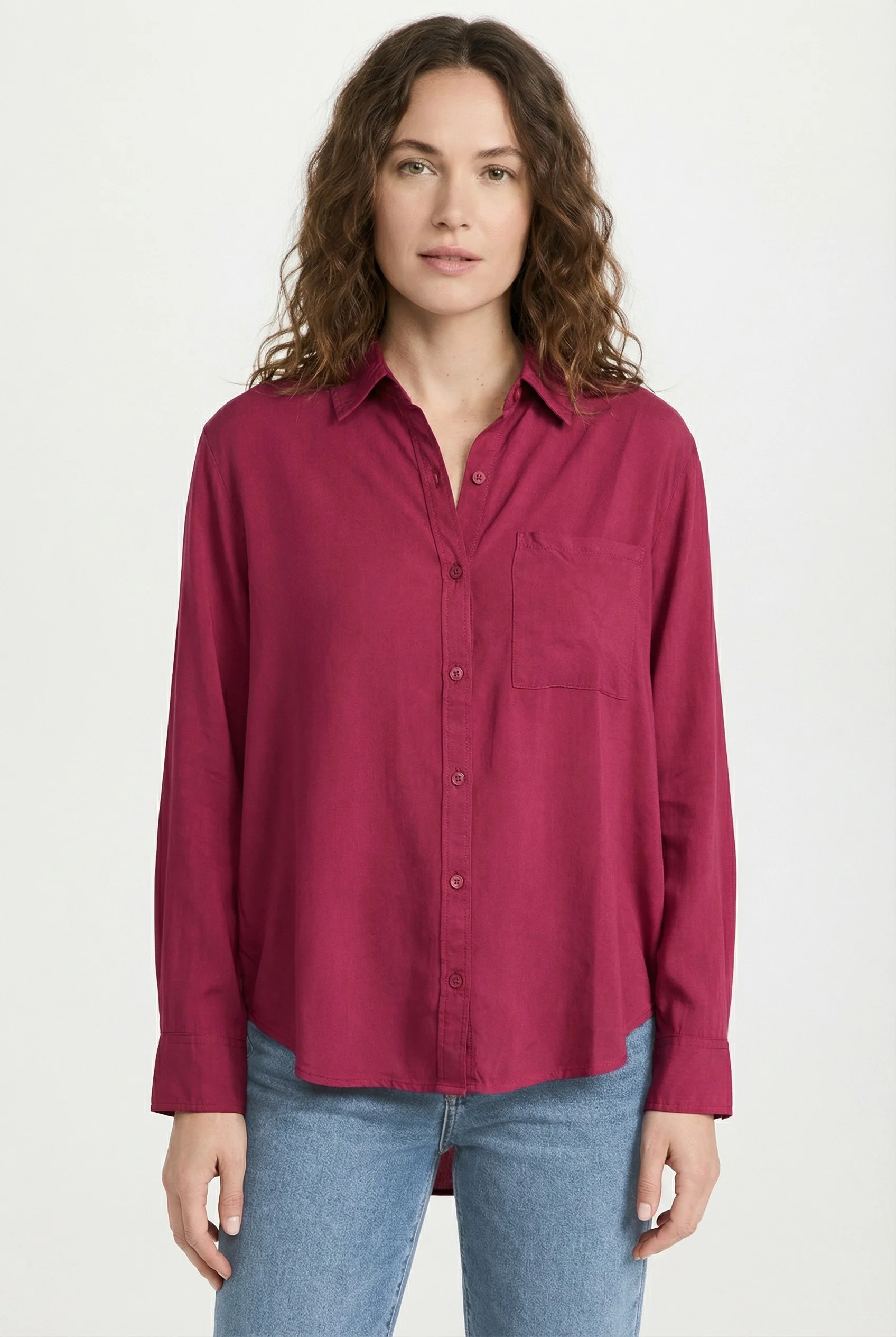 La chemise bourgogne framboise - Image 2