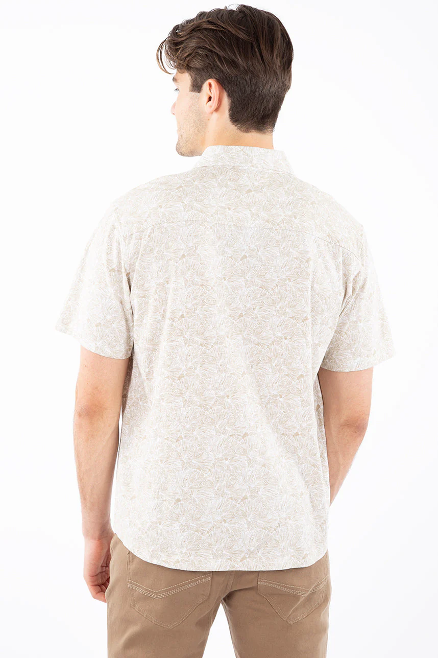 Chemise manches courtes motif feuillage | 2 couleurs - Image 2
