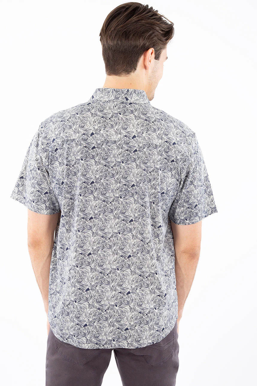 Chemise manches courtes motif feuillage | 2 couleurs - Image 5