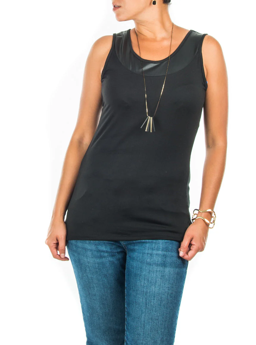 Camisole à encolure de similicuir - Image 2