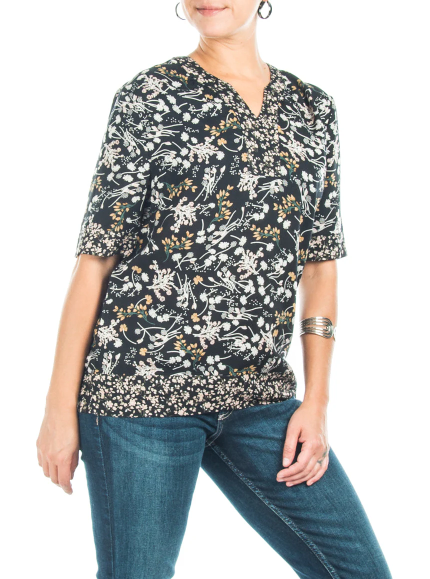 Blouse Pentagone à manches 3/4