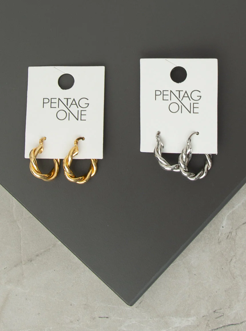 Boucles d'oreille torsadés, or ou argent