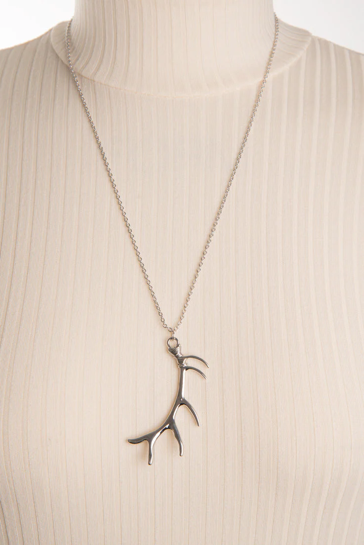 Collier chaîne bois de cerf | 2 couleurs - Image 3