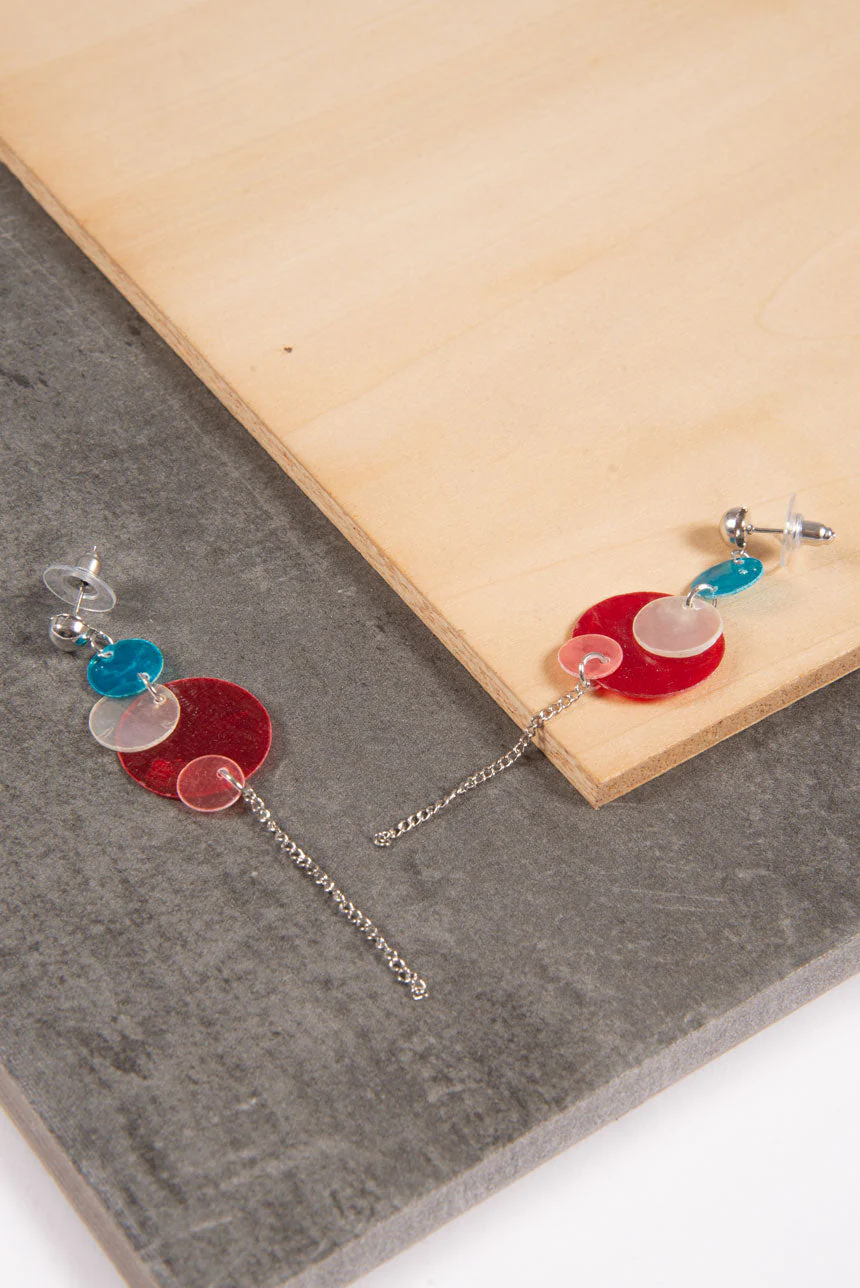 Boucles d'oreilles pastilles colorées - Image 2