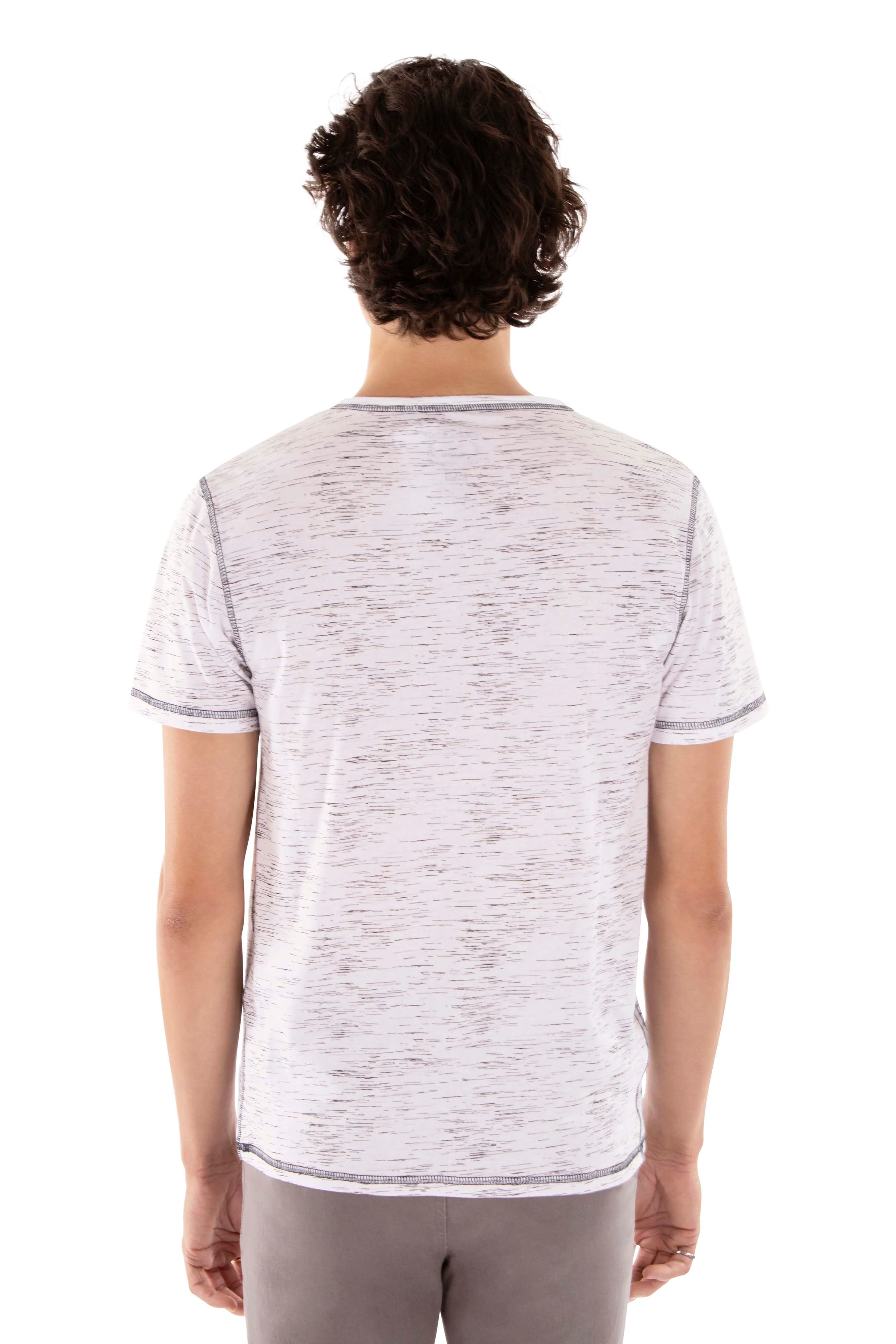 T-shirt imprimé coutures contrastes | 5 couleurs - Image 2