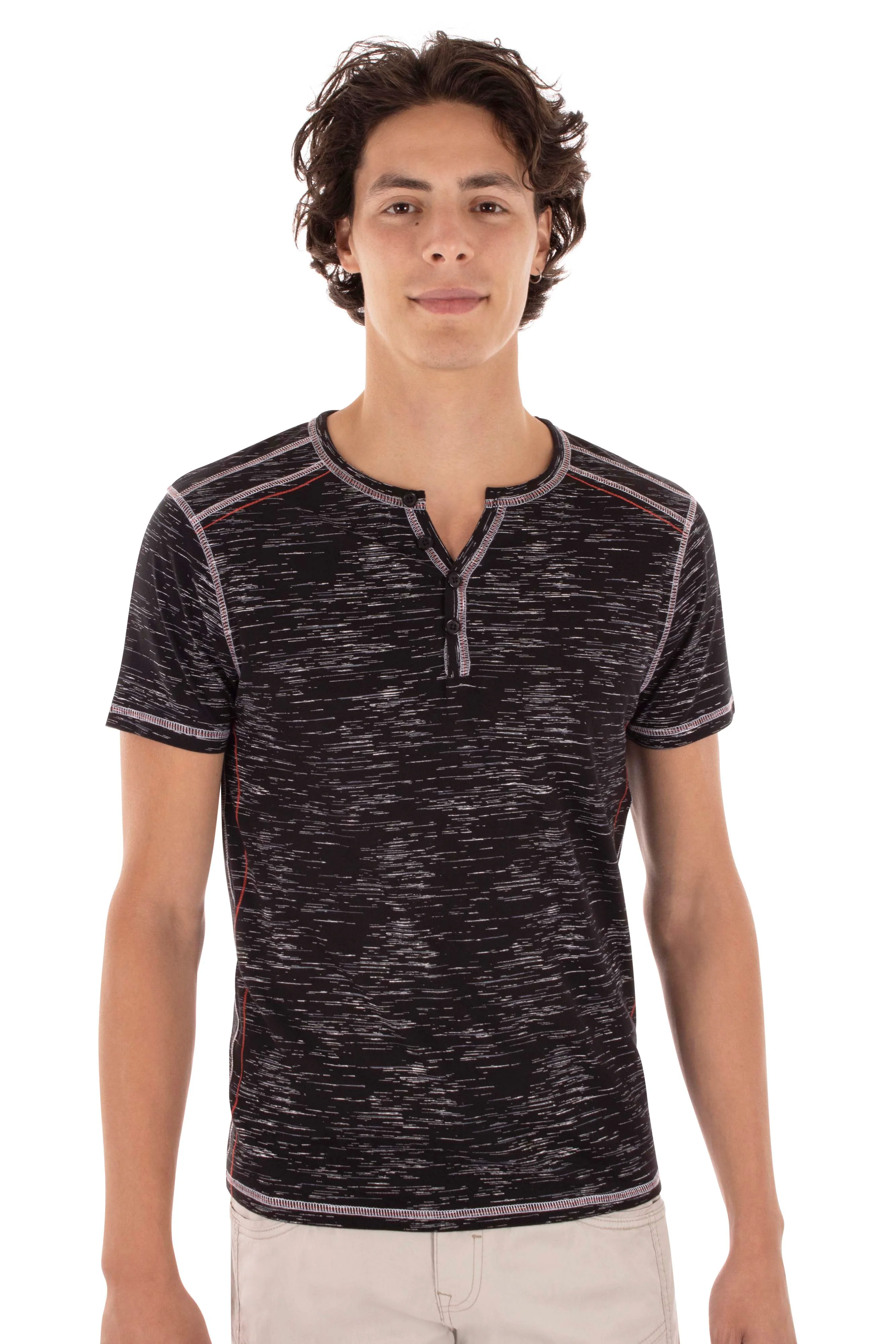 T-shirt imprimé coutures contrastes | 5 couleurs - Image 3