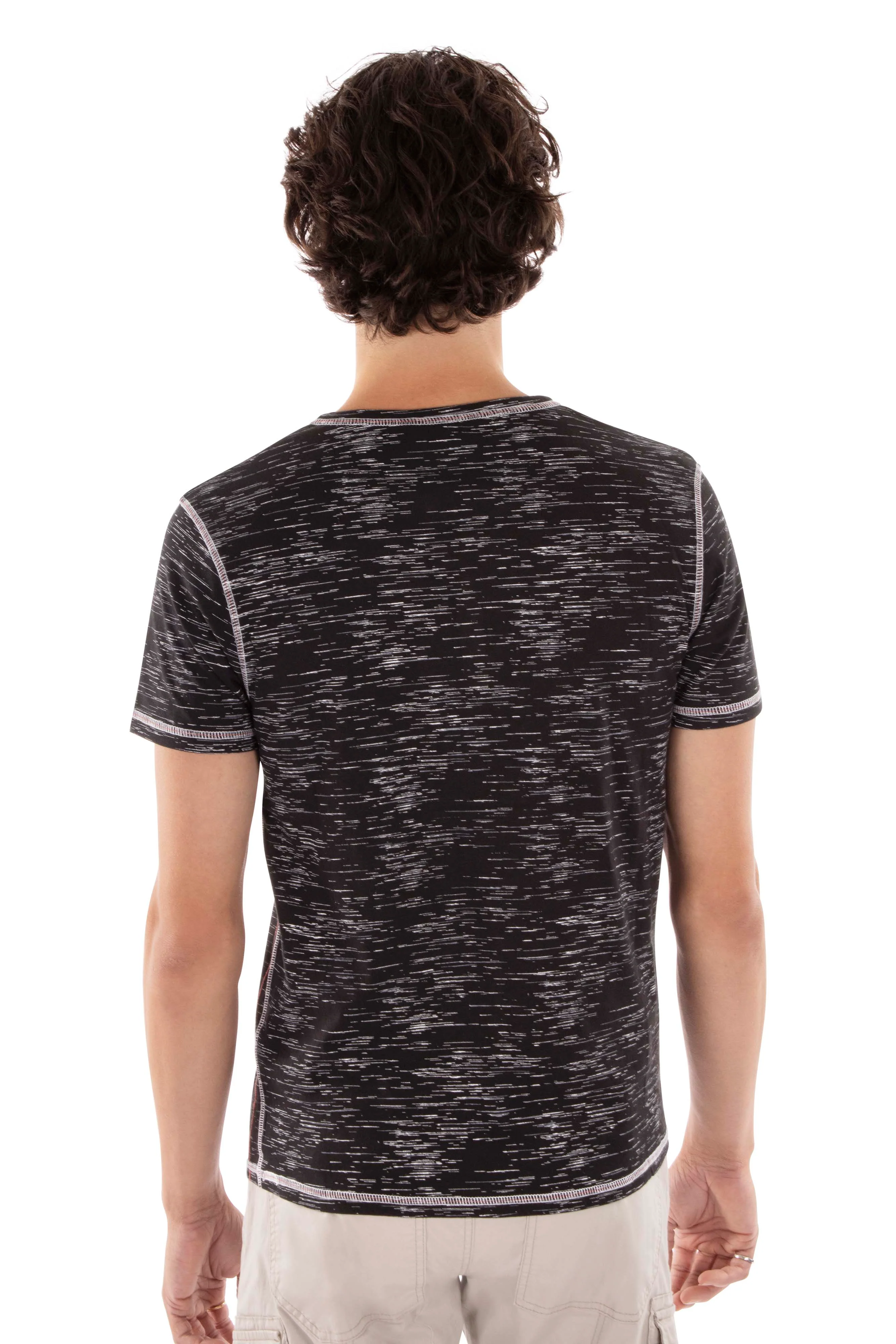 T-shirt imprimé coutures contrastes | 5 couleurs - Image 4