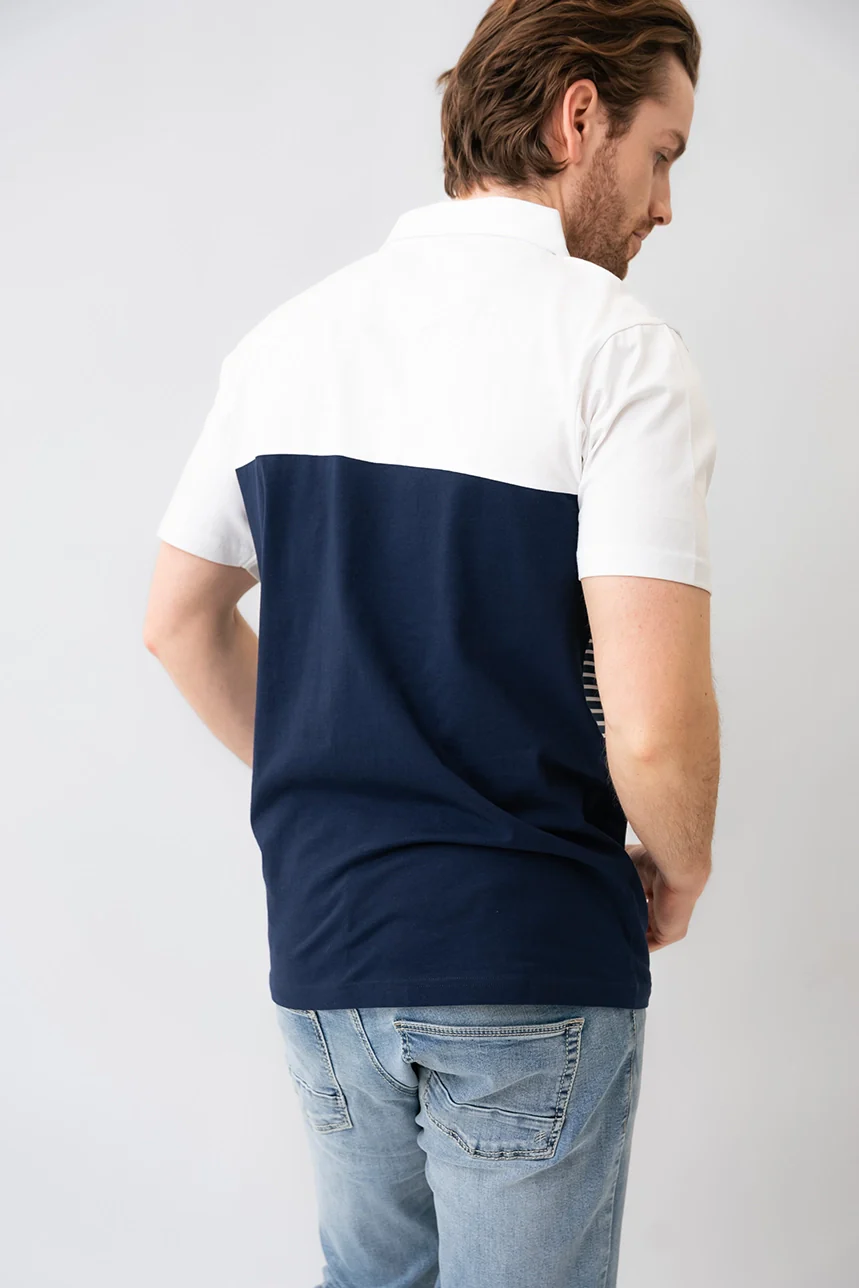 Le polo bicolore à rayures - Image 6