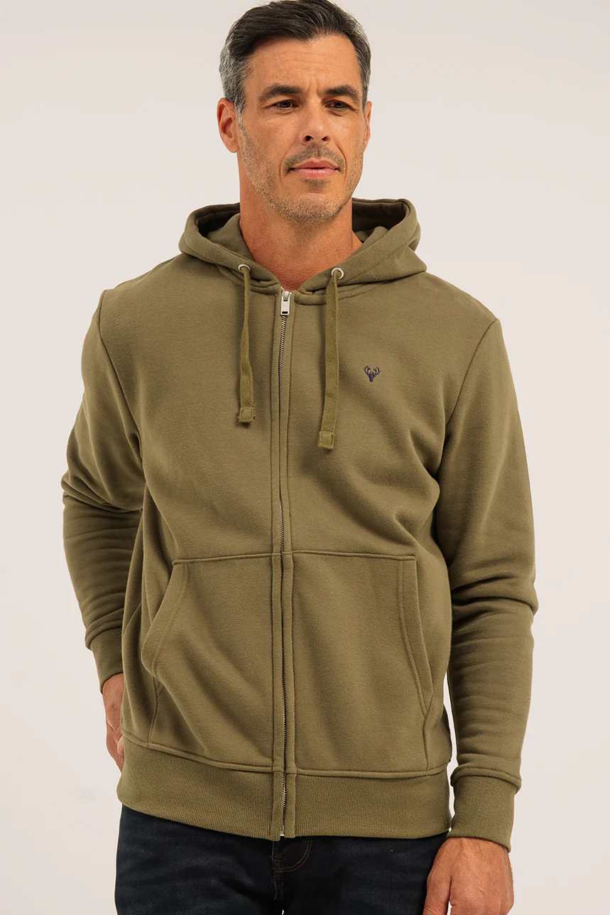 Le cardigan kangourou à capuchon uni
