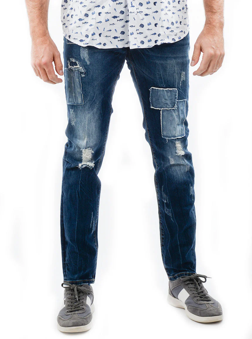 Jeans avec pièces Pentagone