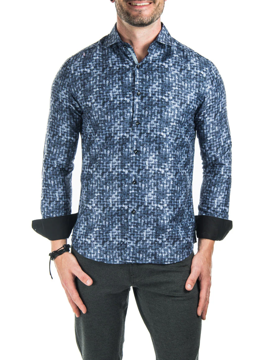 Chemise à carreaux à coupe droite