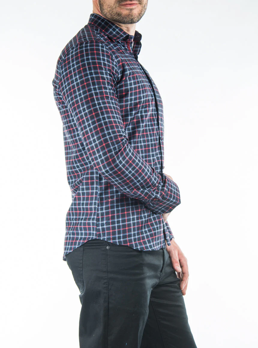 Chemise à carreaux à coupe ajustée - Image 2