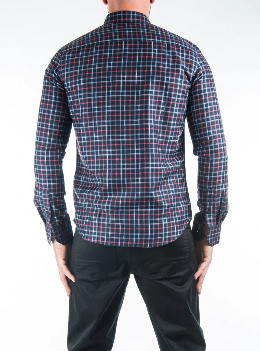 Chemise à carreaux à coupe ajustée - Image 3