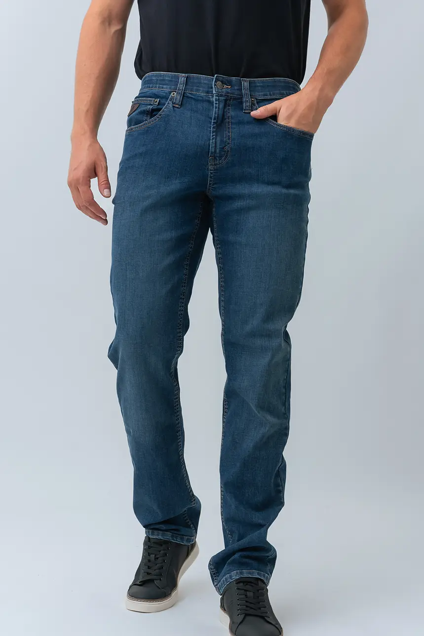Jean étroit indigo Lois taille régulière | Modèle Brad Slim - Image 2