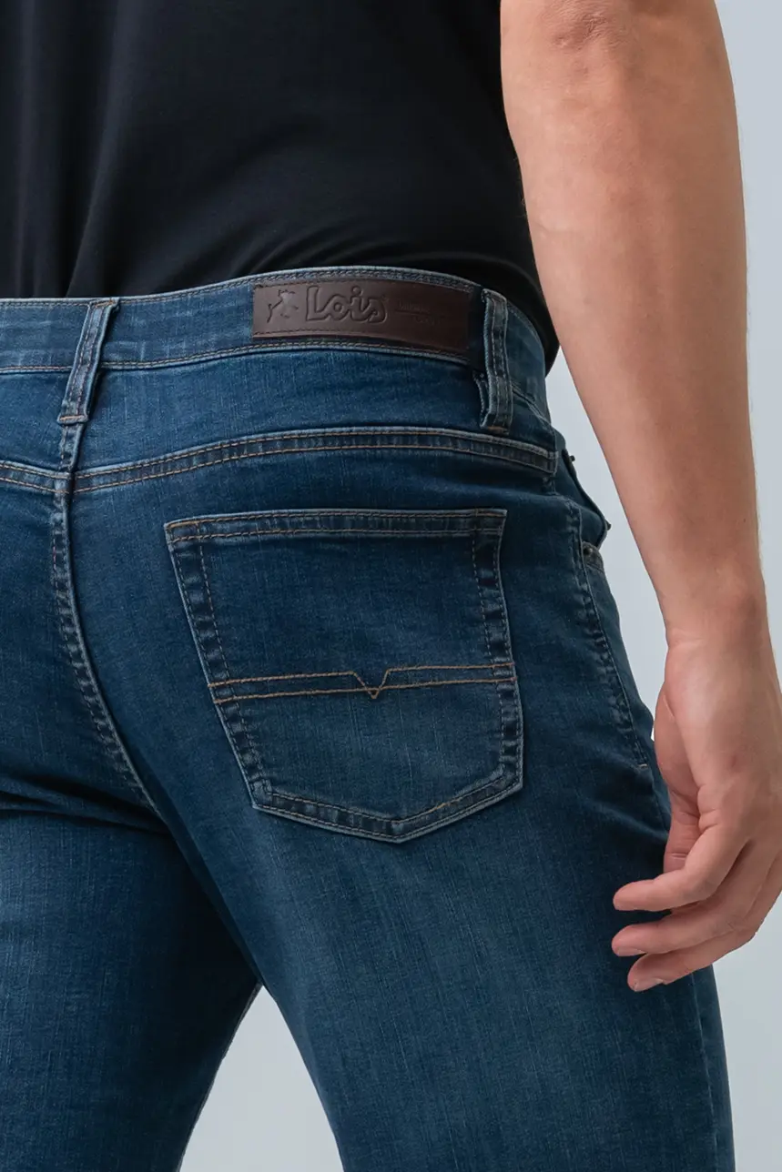Jean étroit indigo Lois taille régulière | Modèle Brad Slim - Image 4